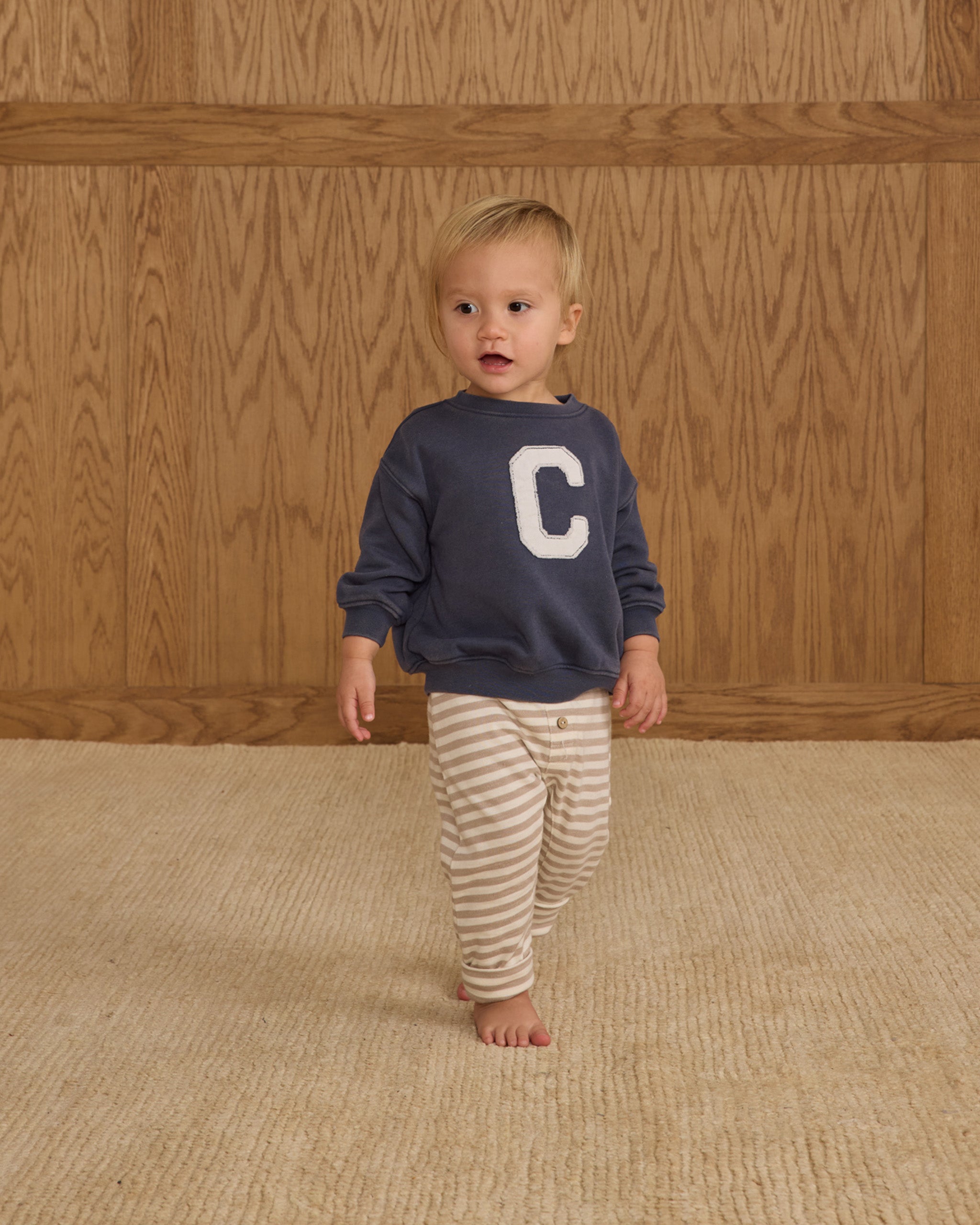Baby Cru Pant || Stone Stripe
