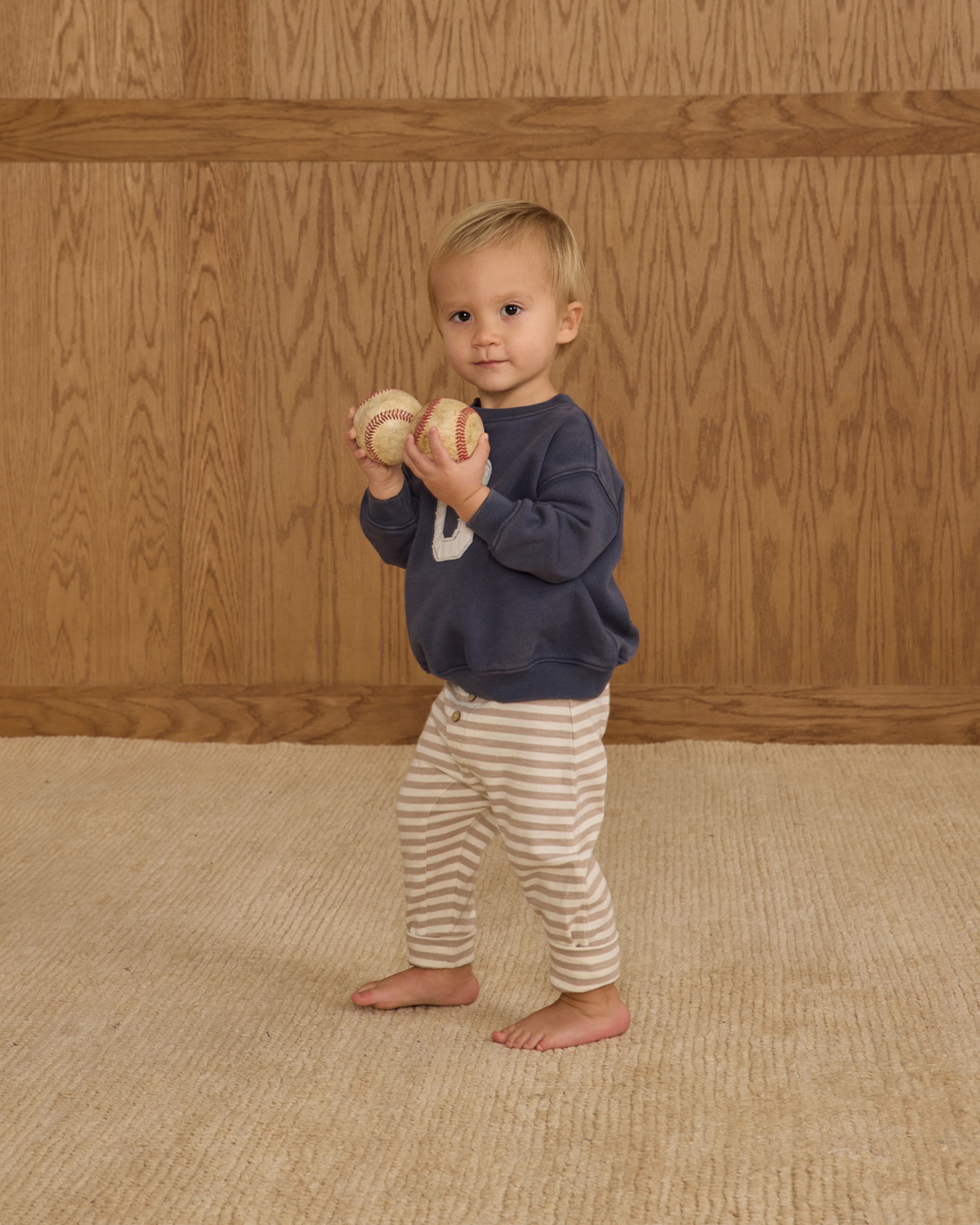 Baby Cru Pant || Stone Stripe