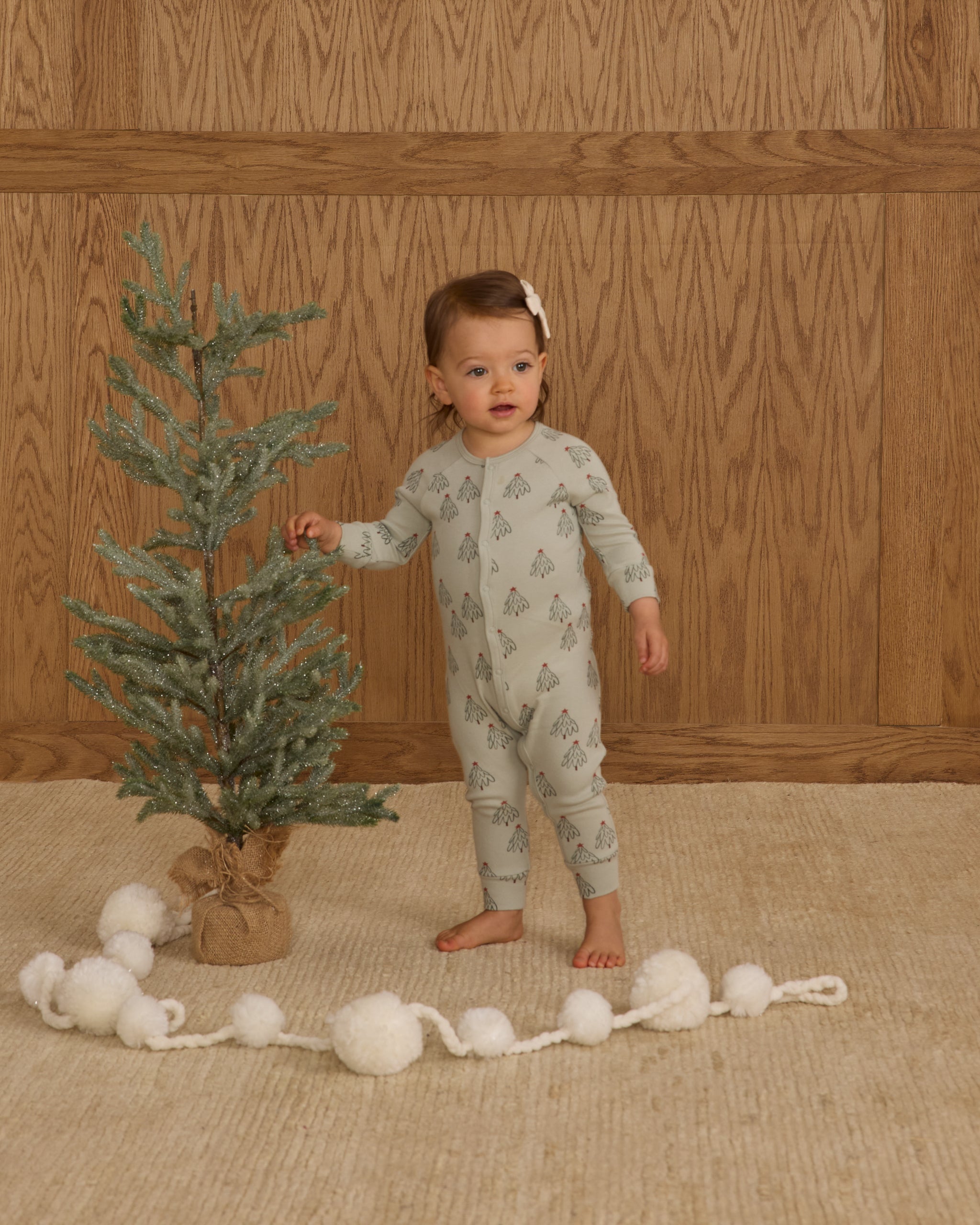 Organic Long John Pajamas || Trees