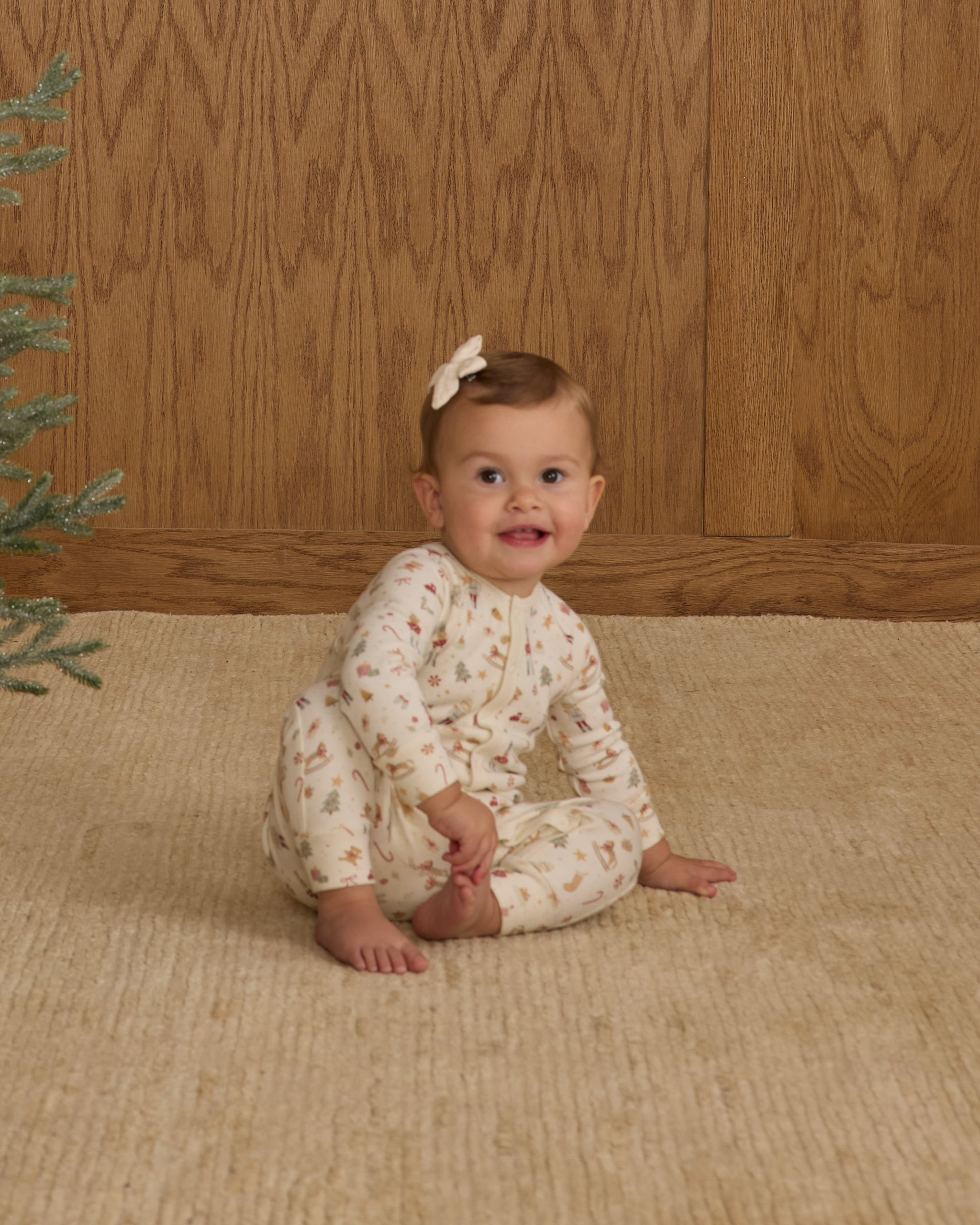 Organic Long John Pajamas || Festive