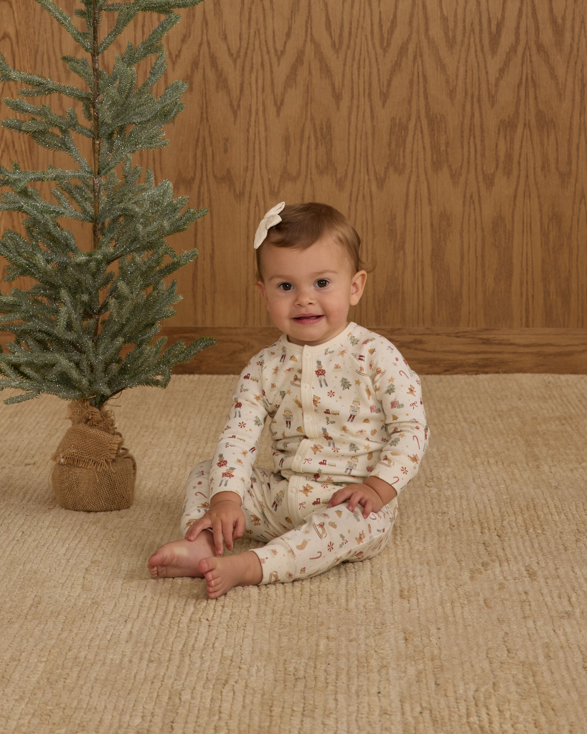 Organic Long John Pajamas || Festive