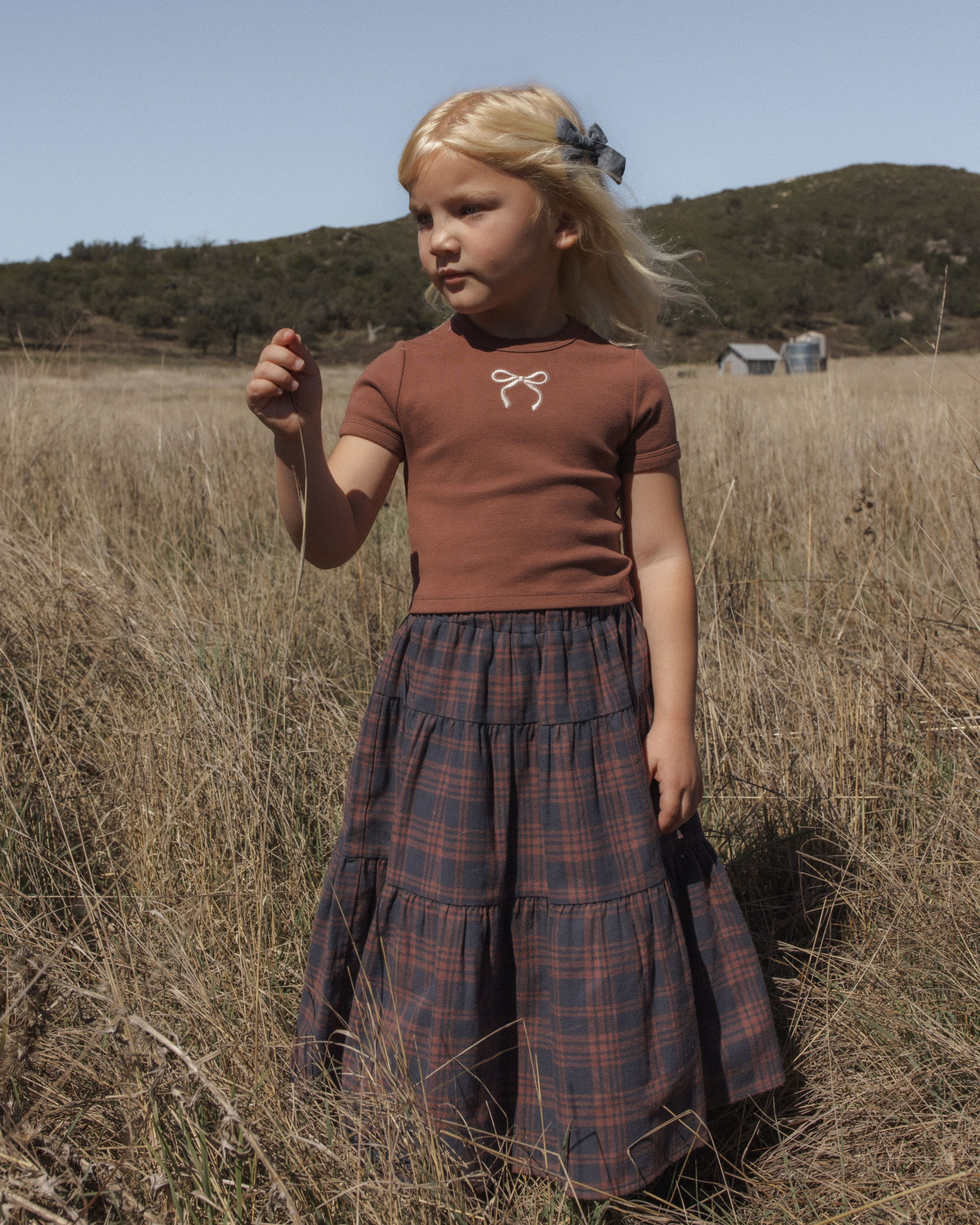 Baby Tee Bow - Mulberry