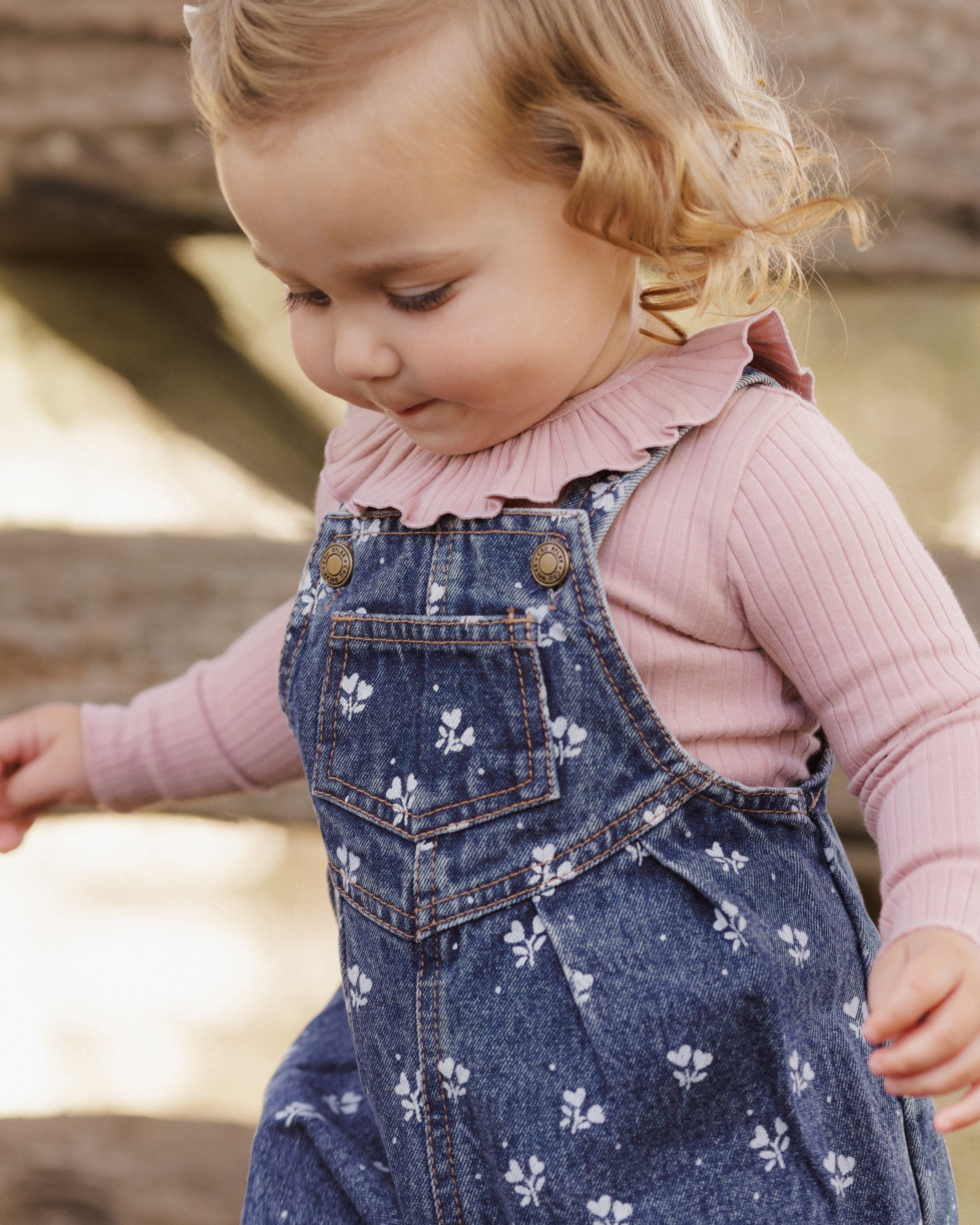 Vintage Overall Heart Ditsy - Indigo