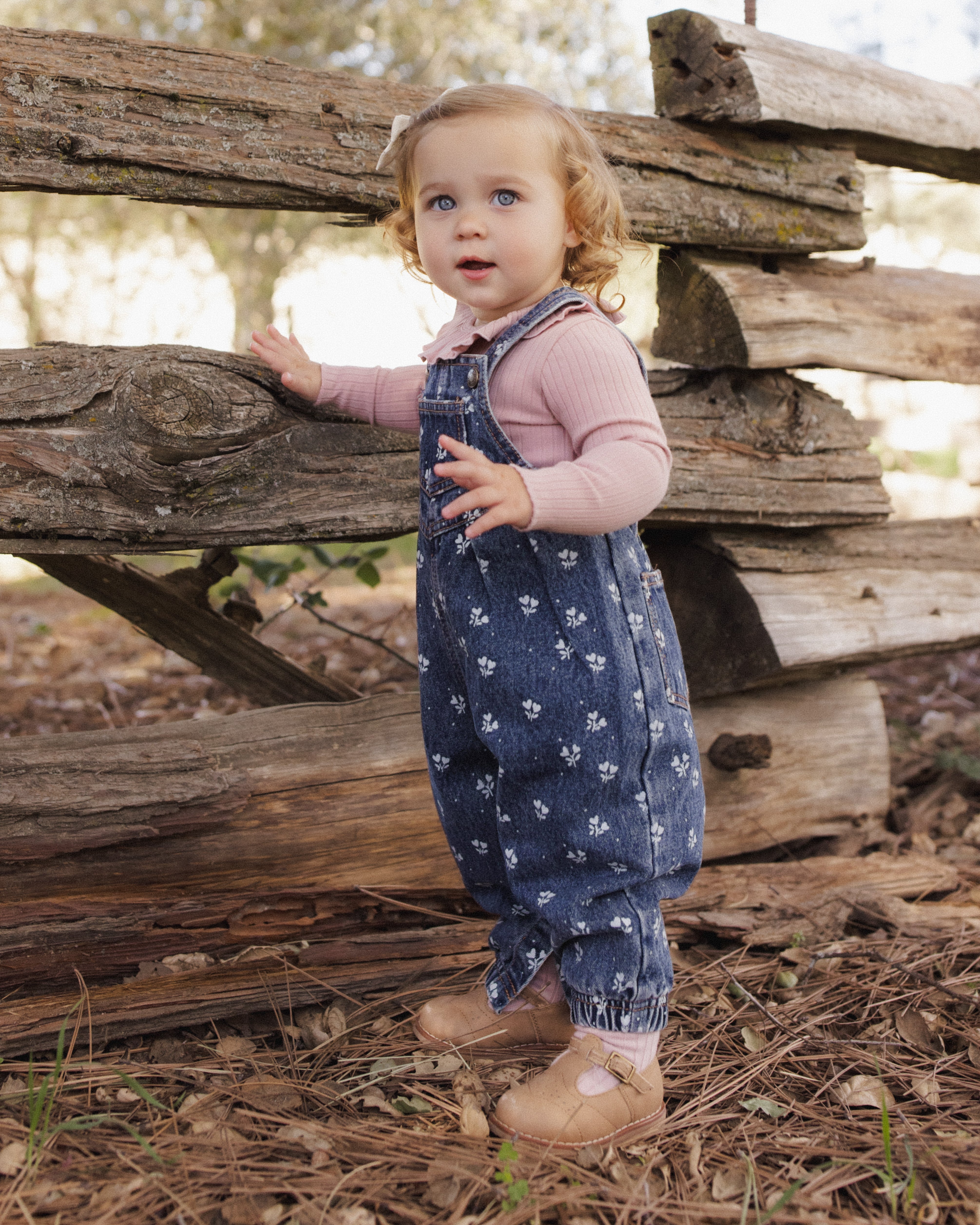 Vintage Overall Heart Ditsy - Indigo