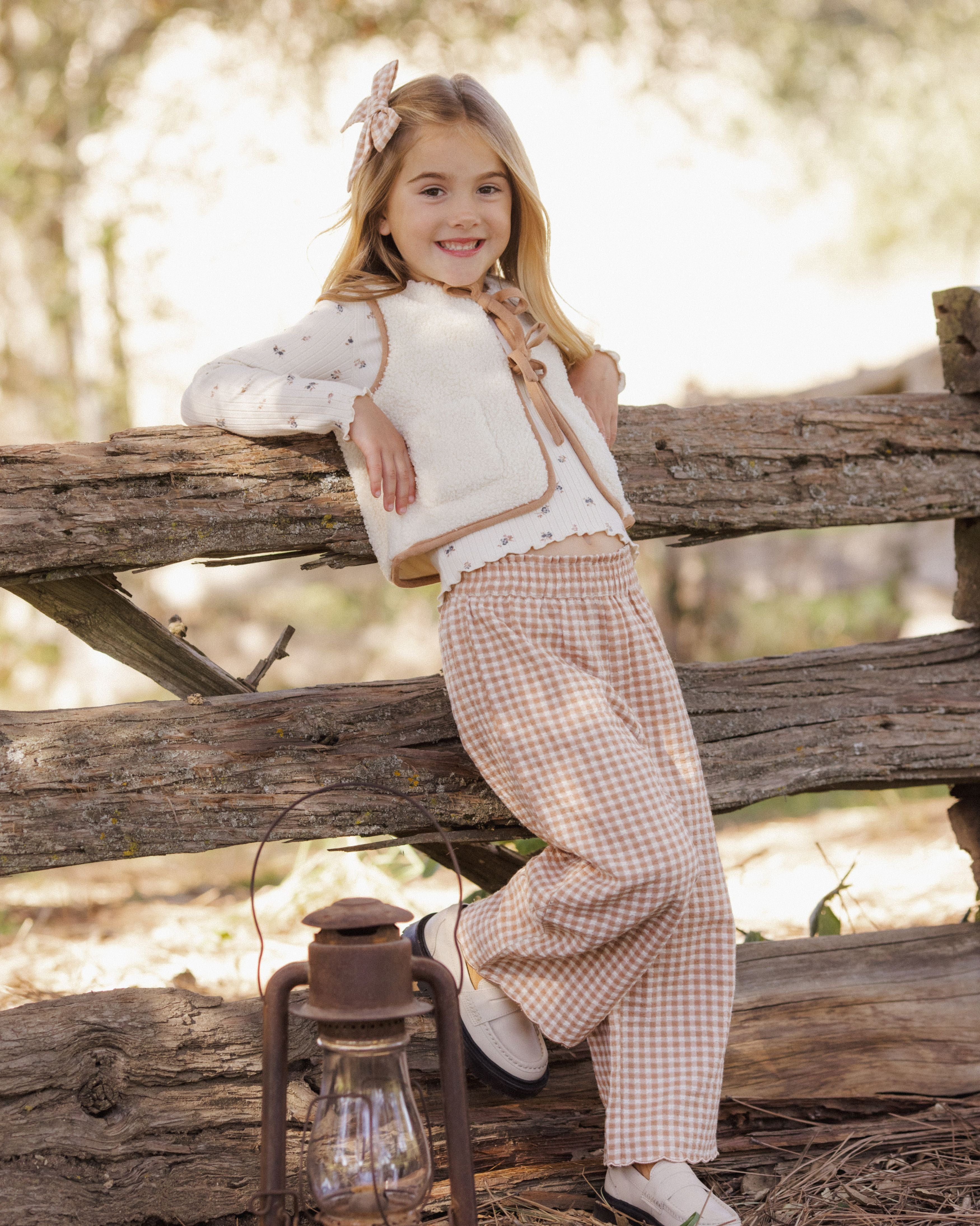 Ribbed Long Sleeve - Natural Ditsy
