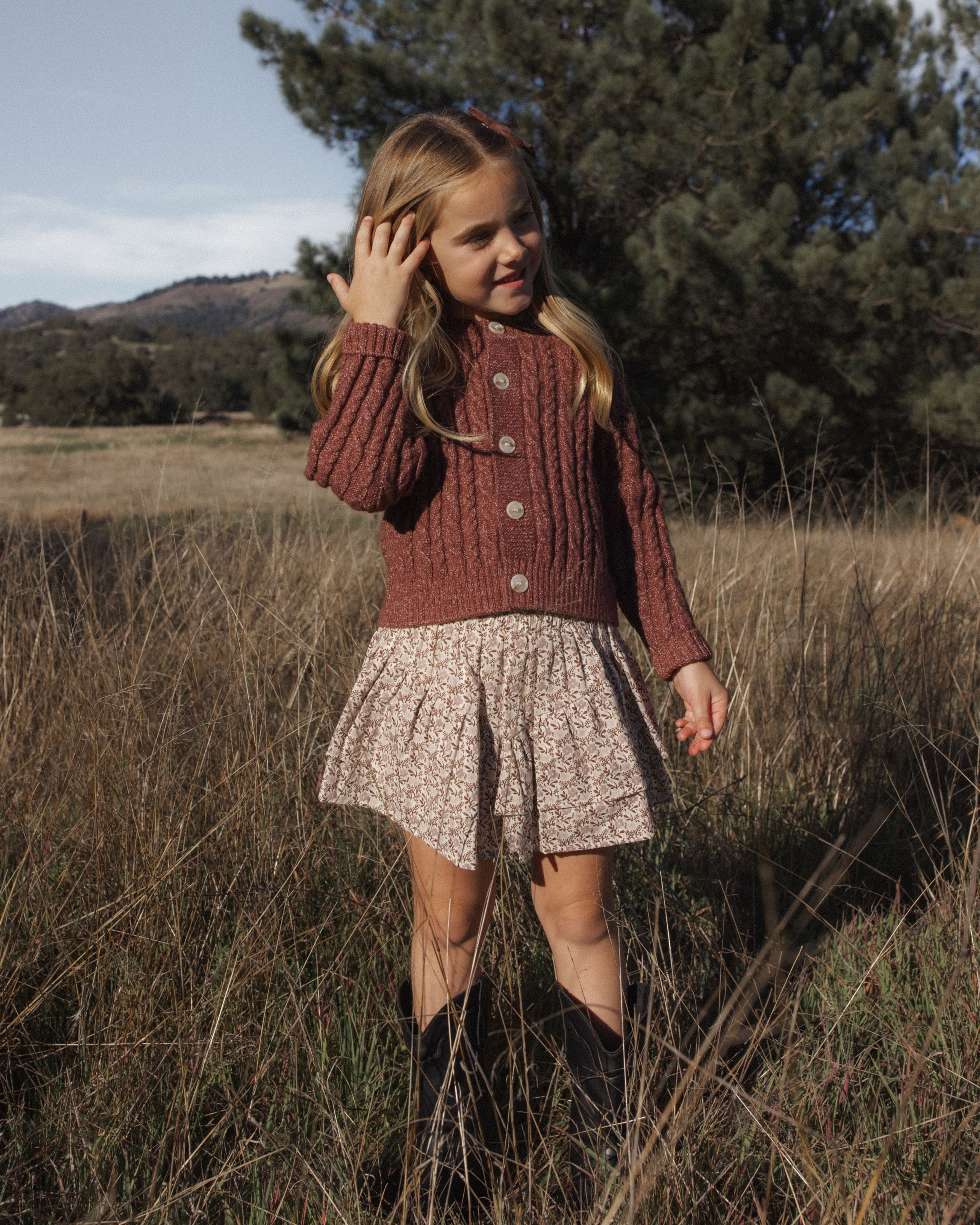Tiered Mini Skirt Primrose - Natural