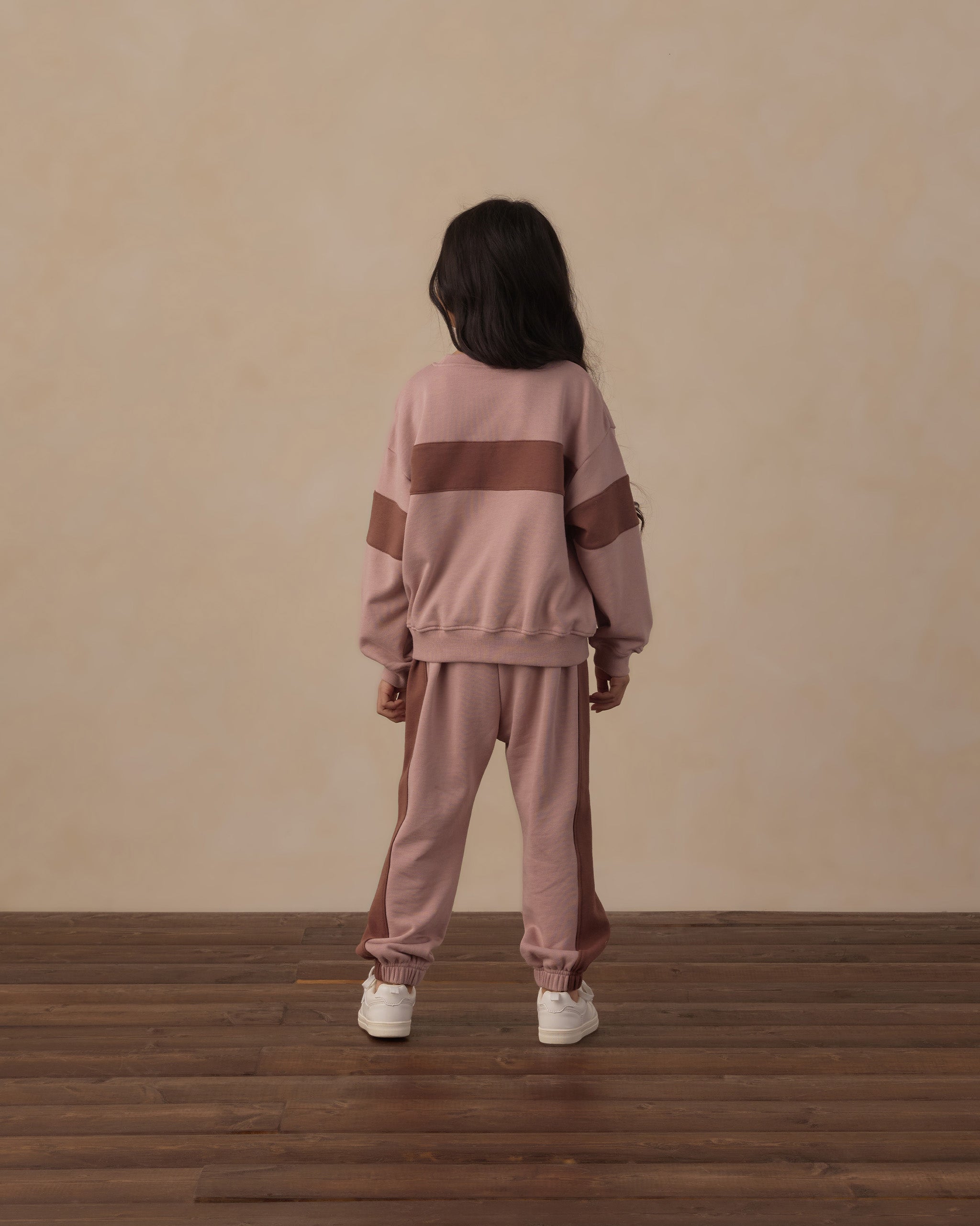 Paneled Sweatpant - Rosewood