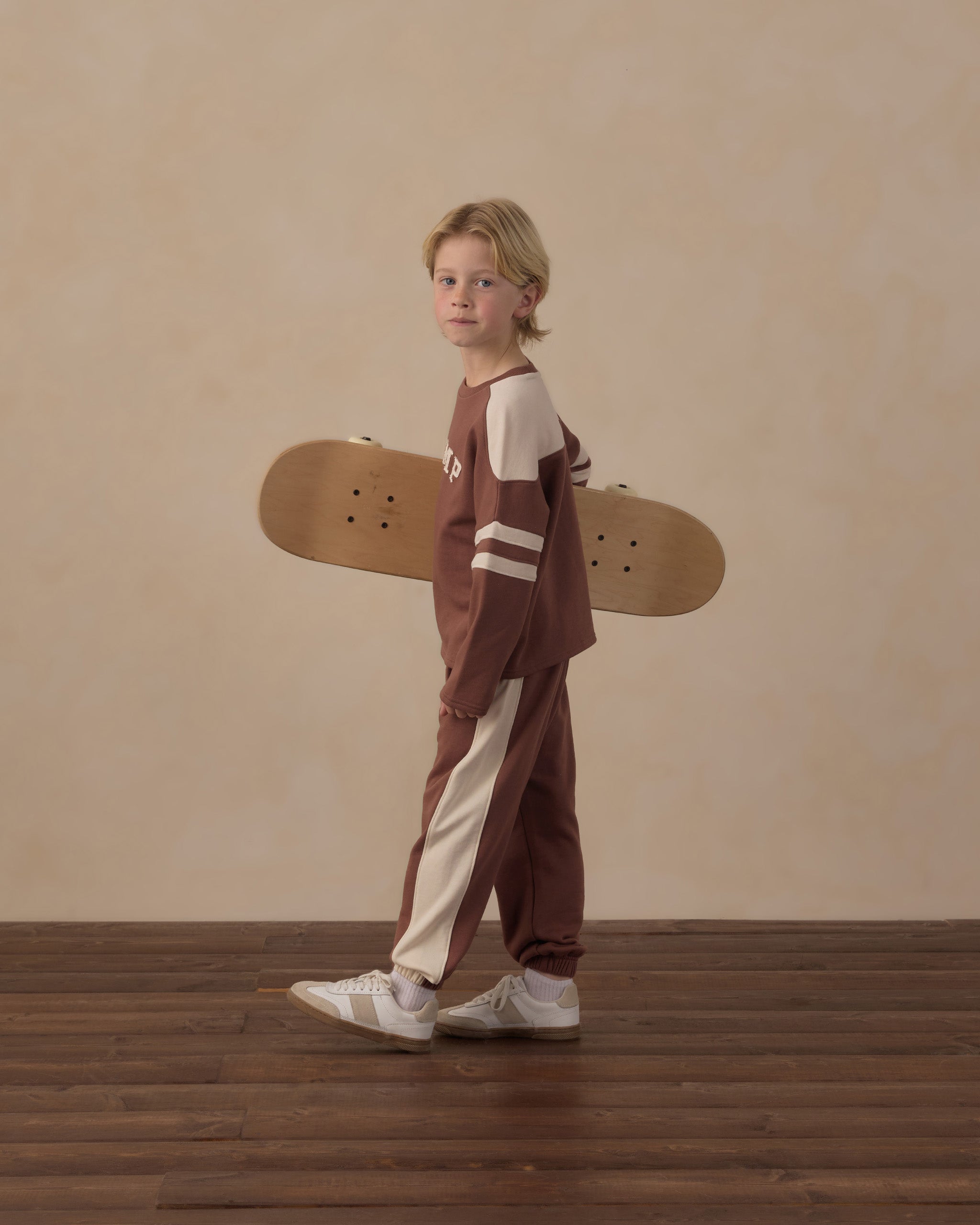 Paneled Sweatpant - Mulberry