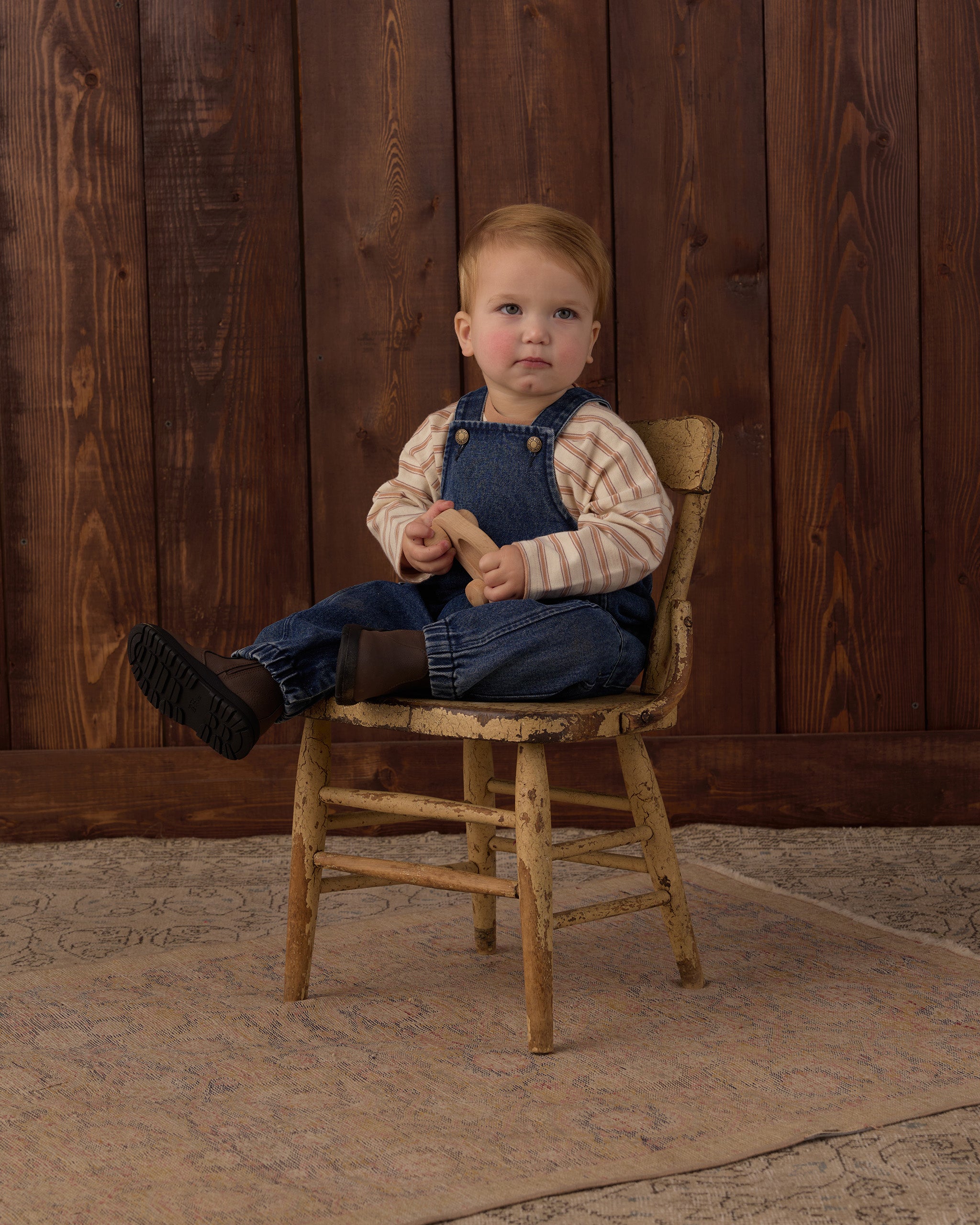 Camden Long Sleeve Tee - Fawn Stripe