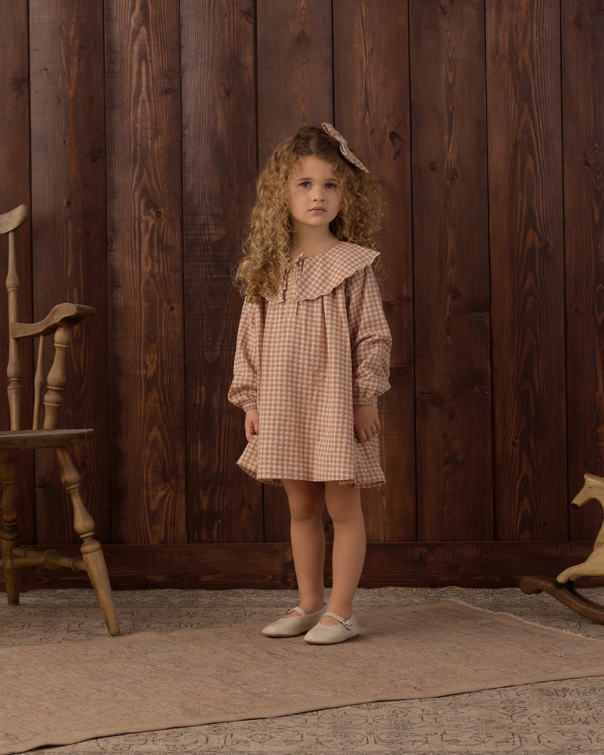 Collette Mini Dress - Fawn Gingham