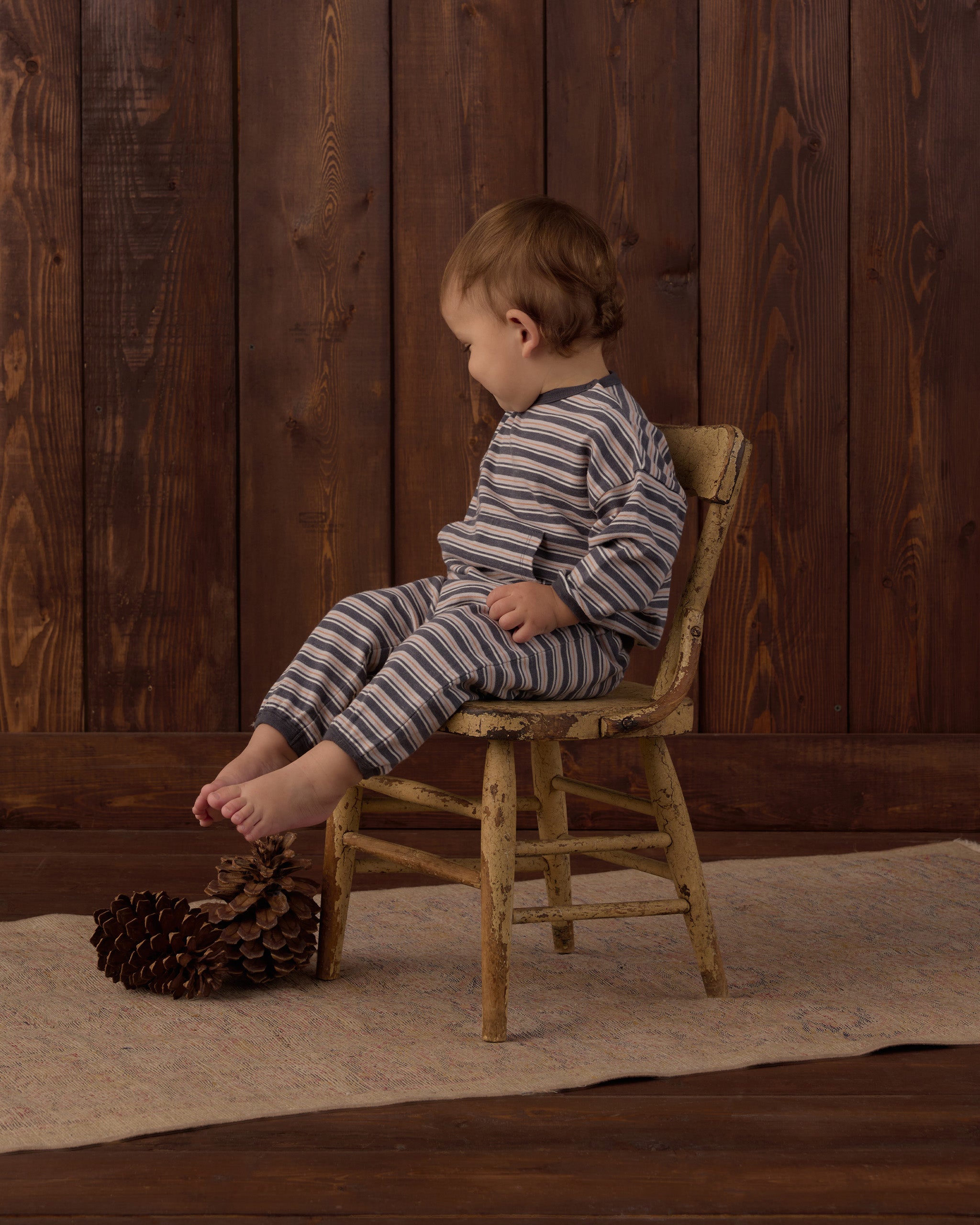 Relaxed Set - Blue Stripe, Midnight