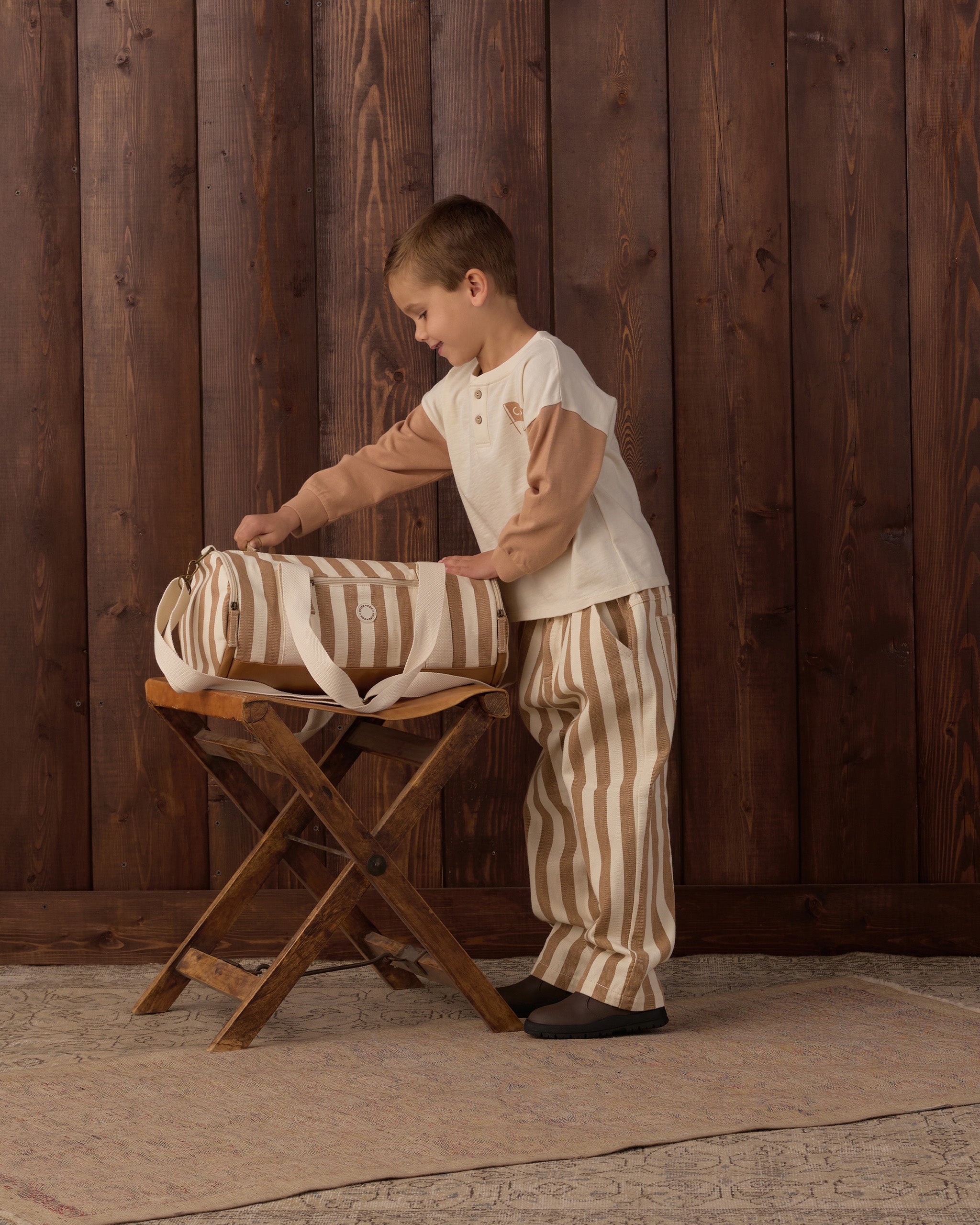 Relaxed Long Sleeve Henley Camp Wild - Natural