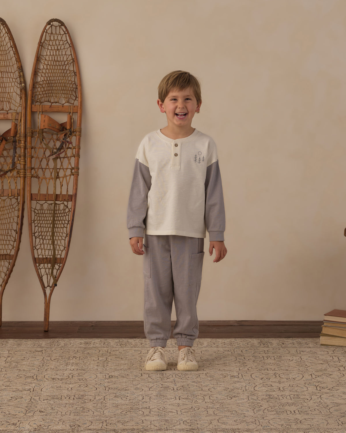 Relaxed Long Sleeve Henley - Made for Adventure Ivory
