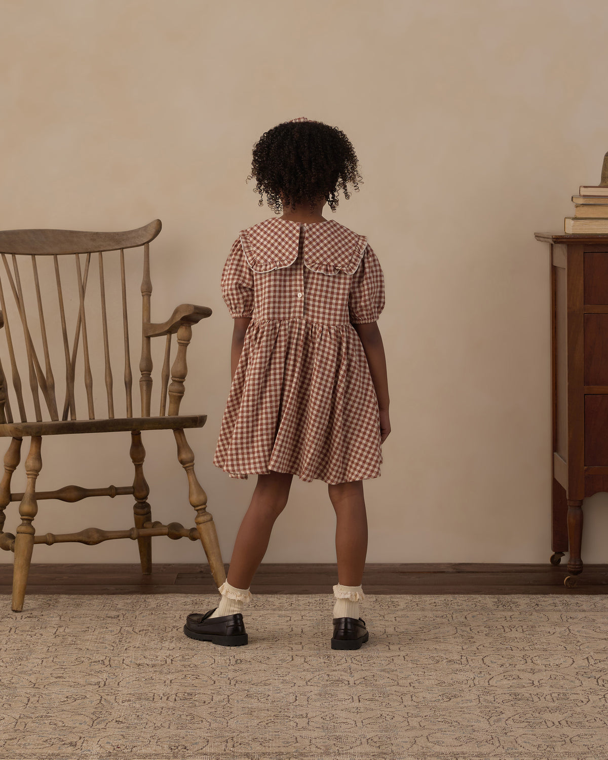 Camille Dress - Brick Check
