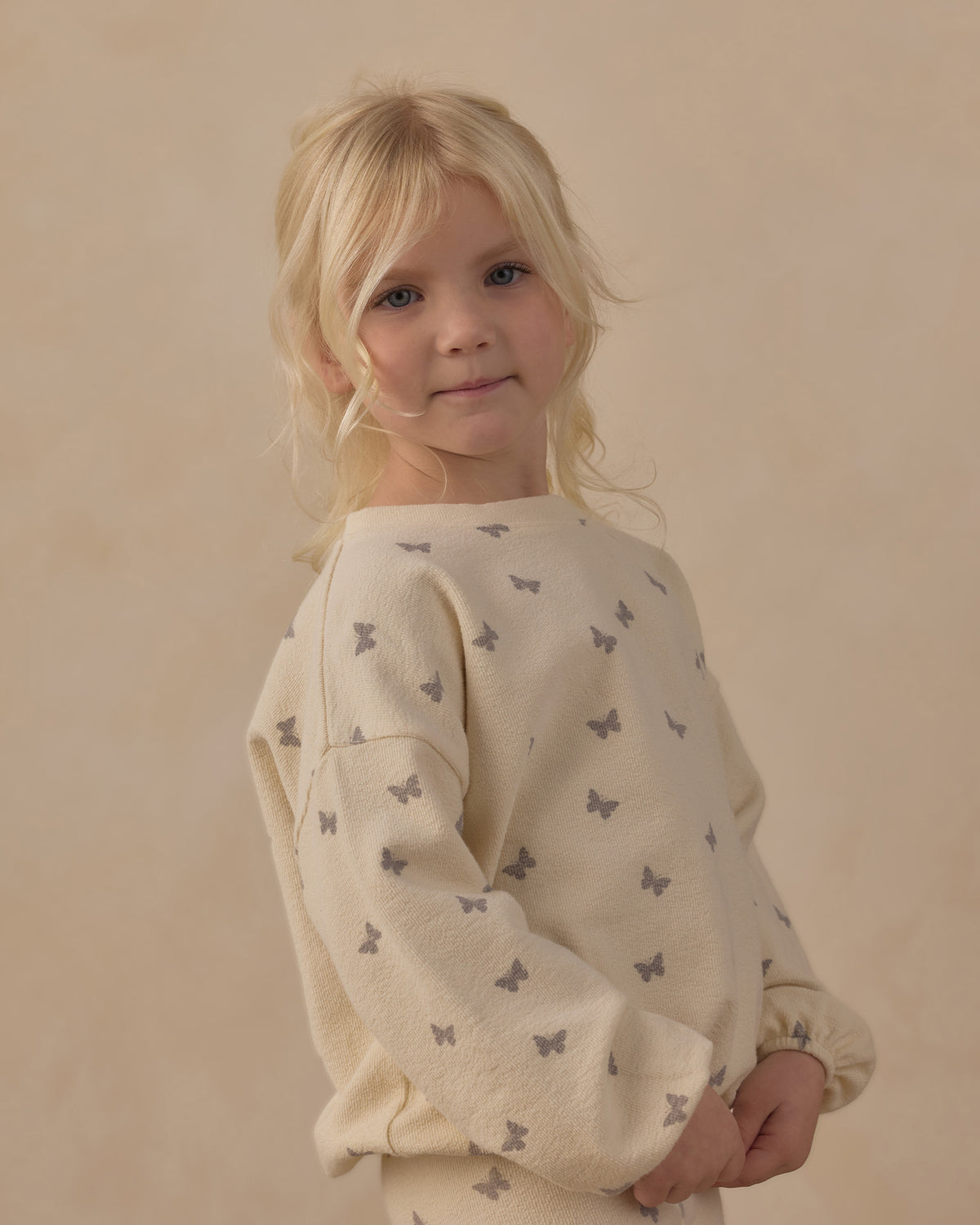 Spongey Knit Set - Butterfly Ditsy Natural