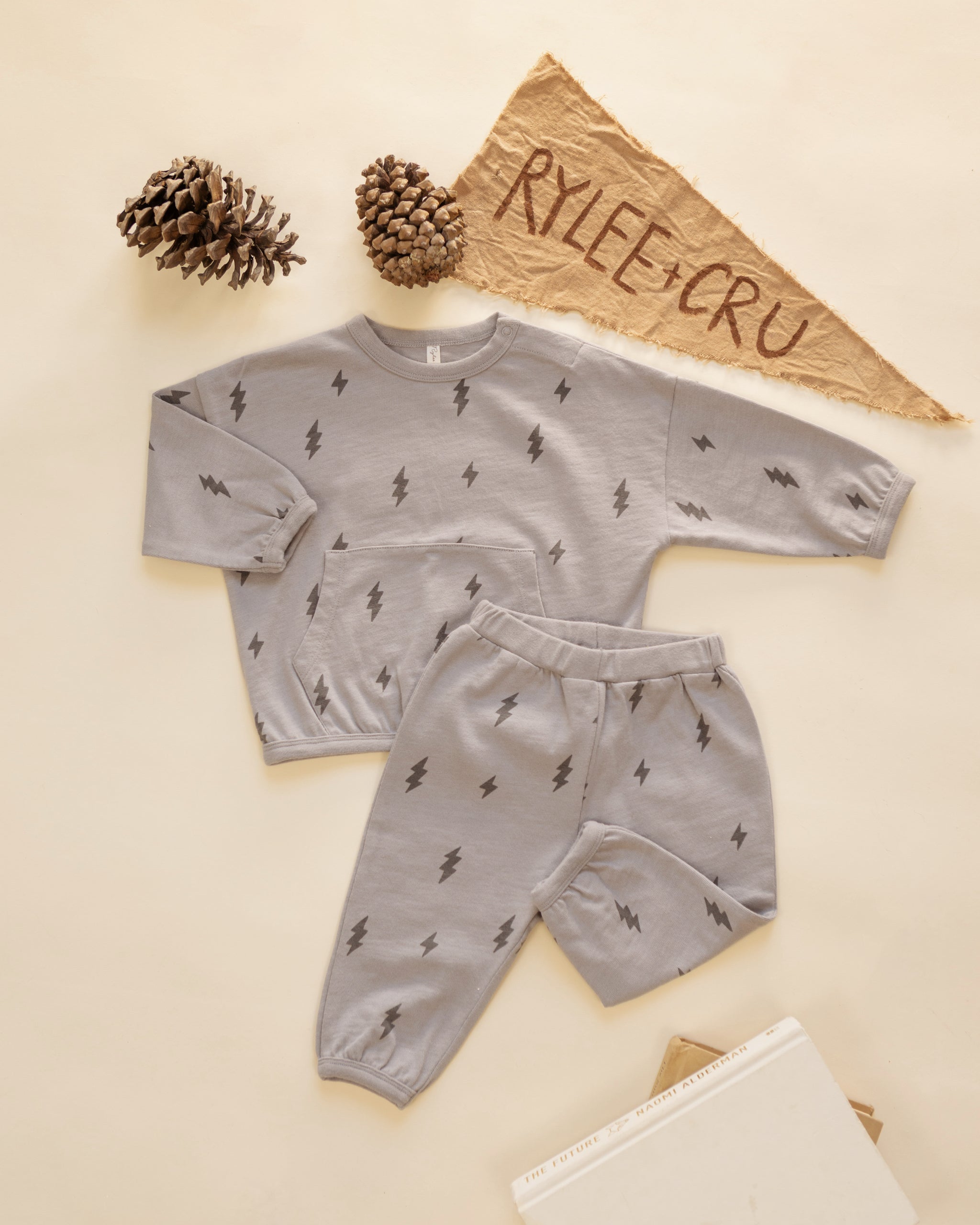 Relaxed Set - Bolts Dusty Blue