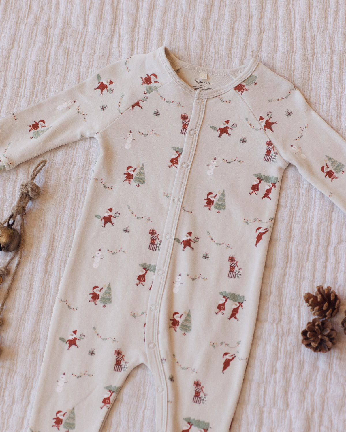 Henley Jumpsuit - Holiday Mouse Ivory