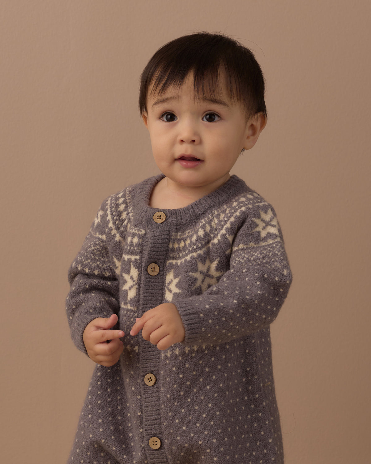 Fair Isle Romper - Slate