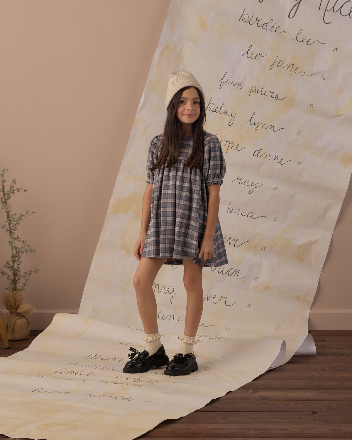 Jolene Dress - Winter Plaid Slate