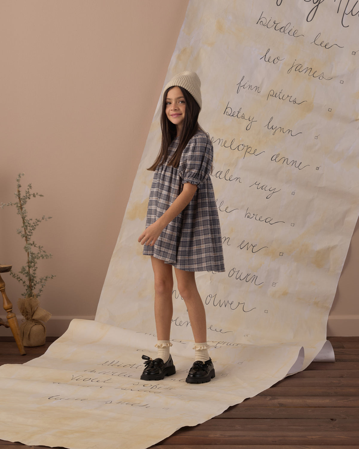 Jolene Dress - Winter Plaid Slate