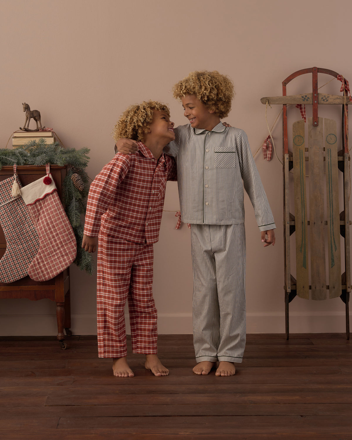 Long Sleeve Pajamas - Ruby Plaid