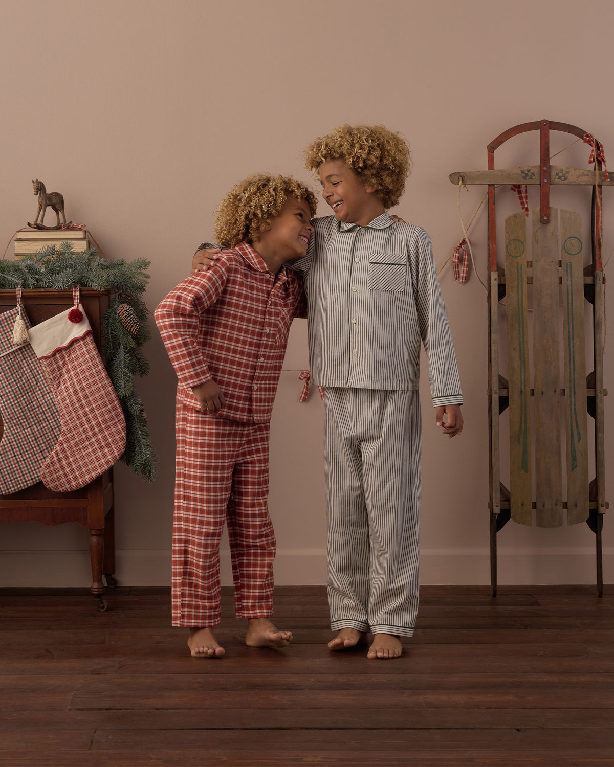 Long Sleeve Pajamas - Ruby Plaid
