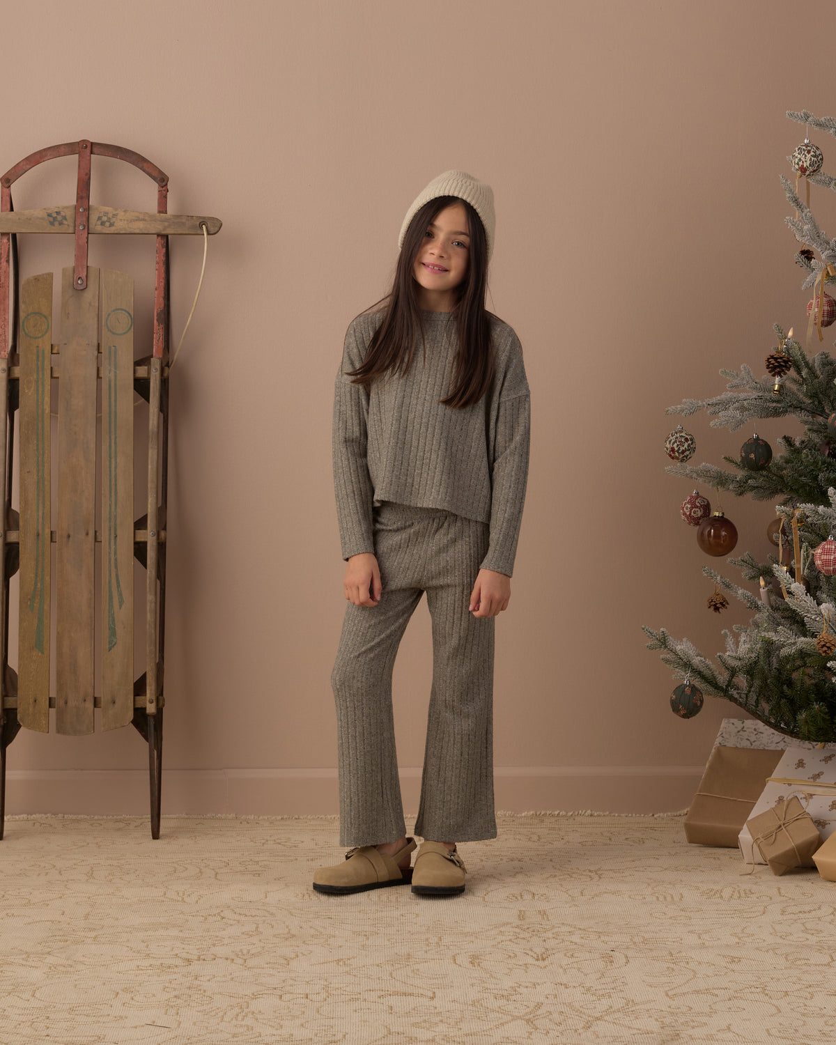 Cozy Rib Knit Set - Evergreen