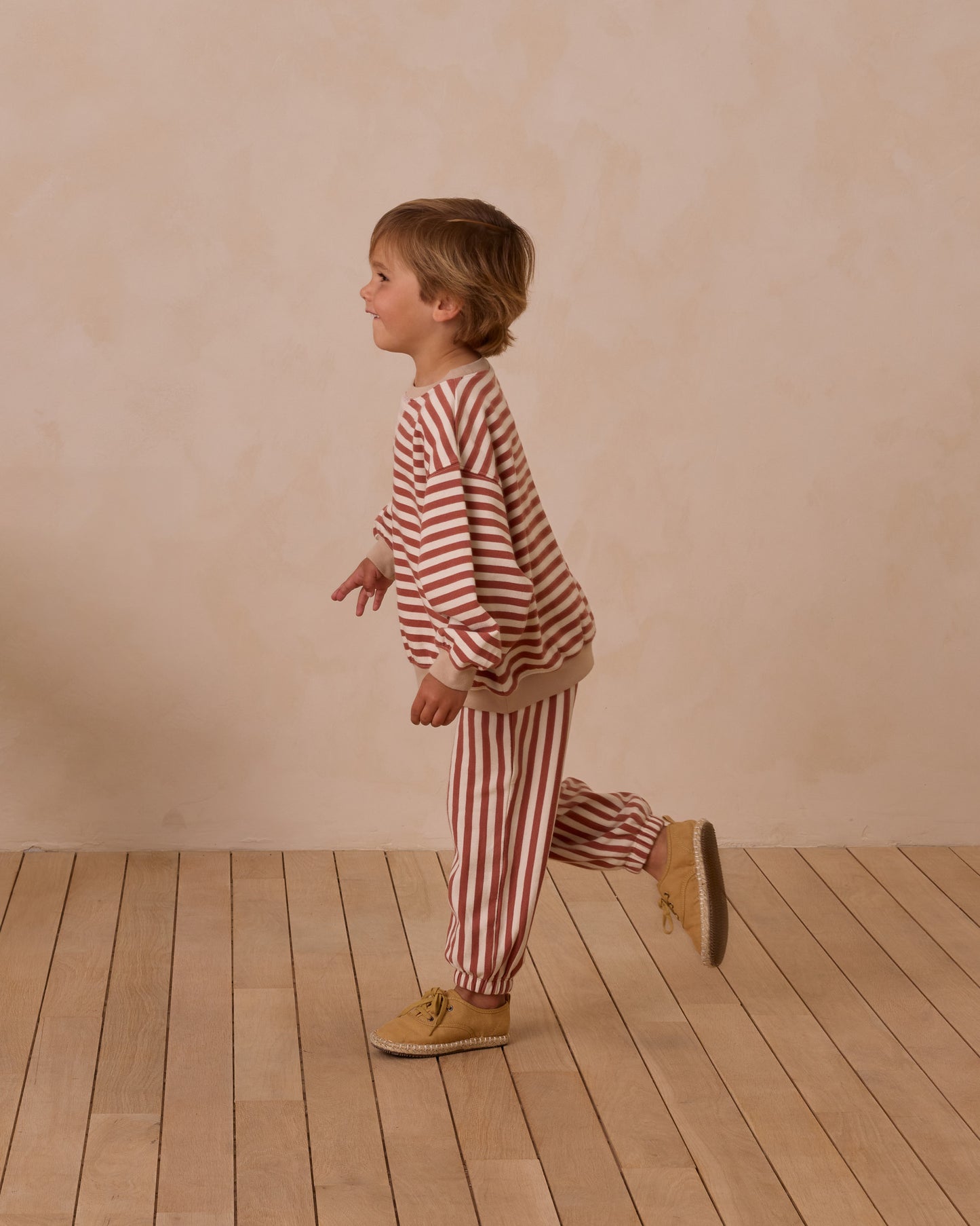 Oversized Crew || Poppy Stripe