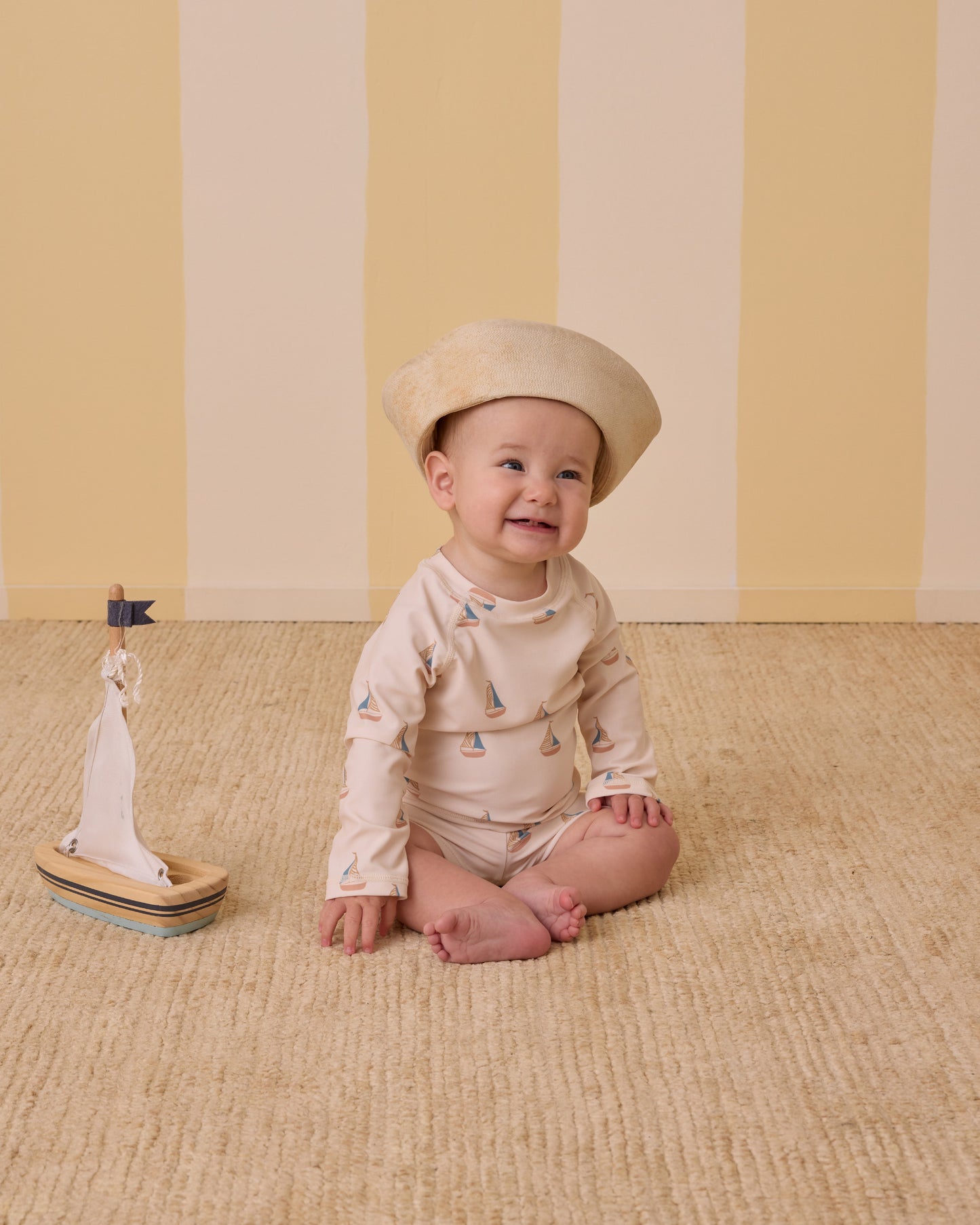 Rashguard Boy Set || Sailboats