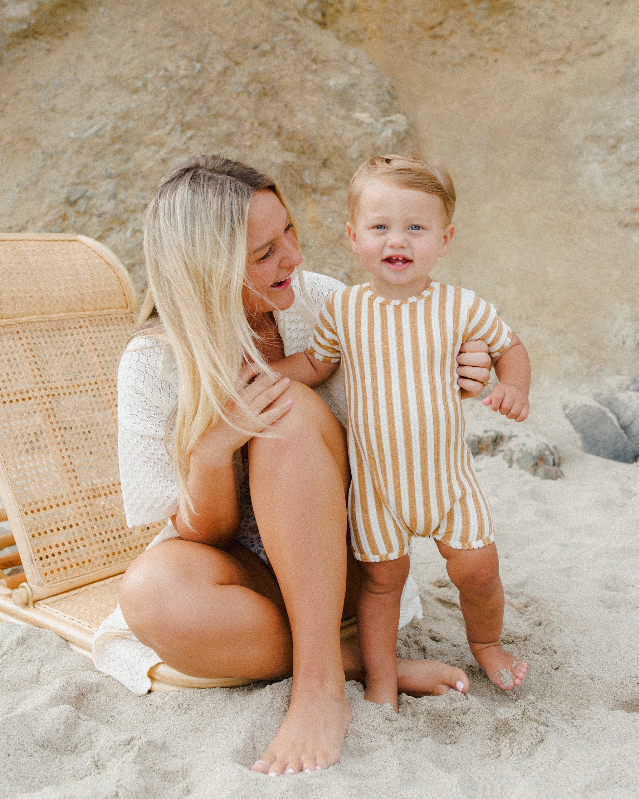 Shorty One-Piece || Marigold Stripe