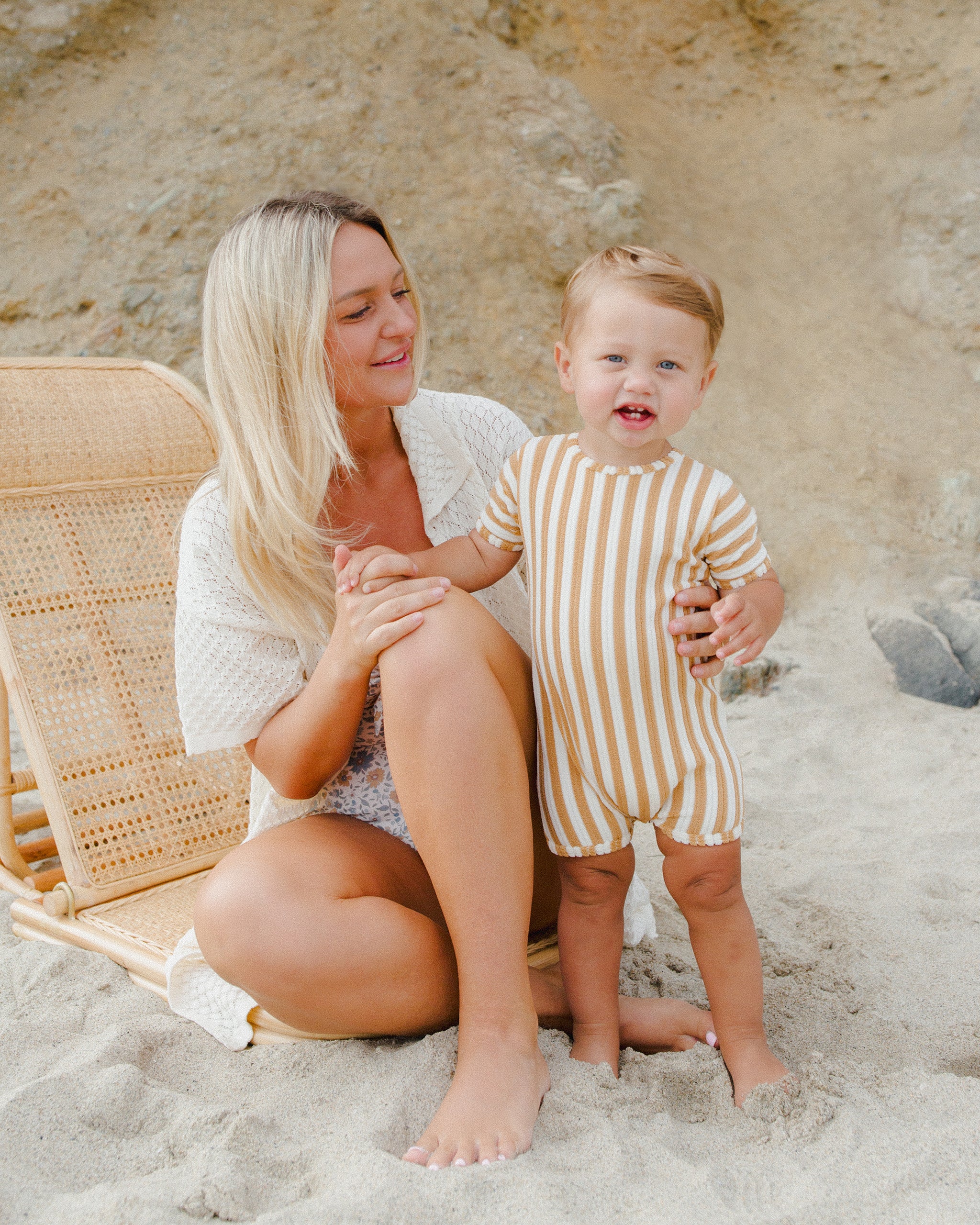 Shorty One-Piece || Marigold Stripe