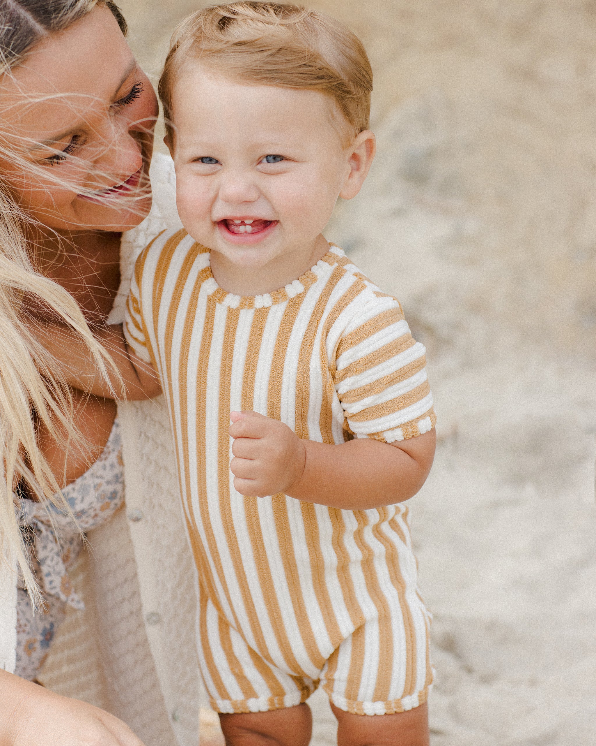 Shorty One-Piece || Marigold Stripe