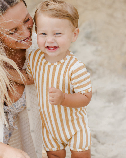 Shorty One-Piece || Marigold Stripe