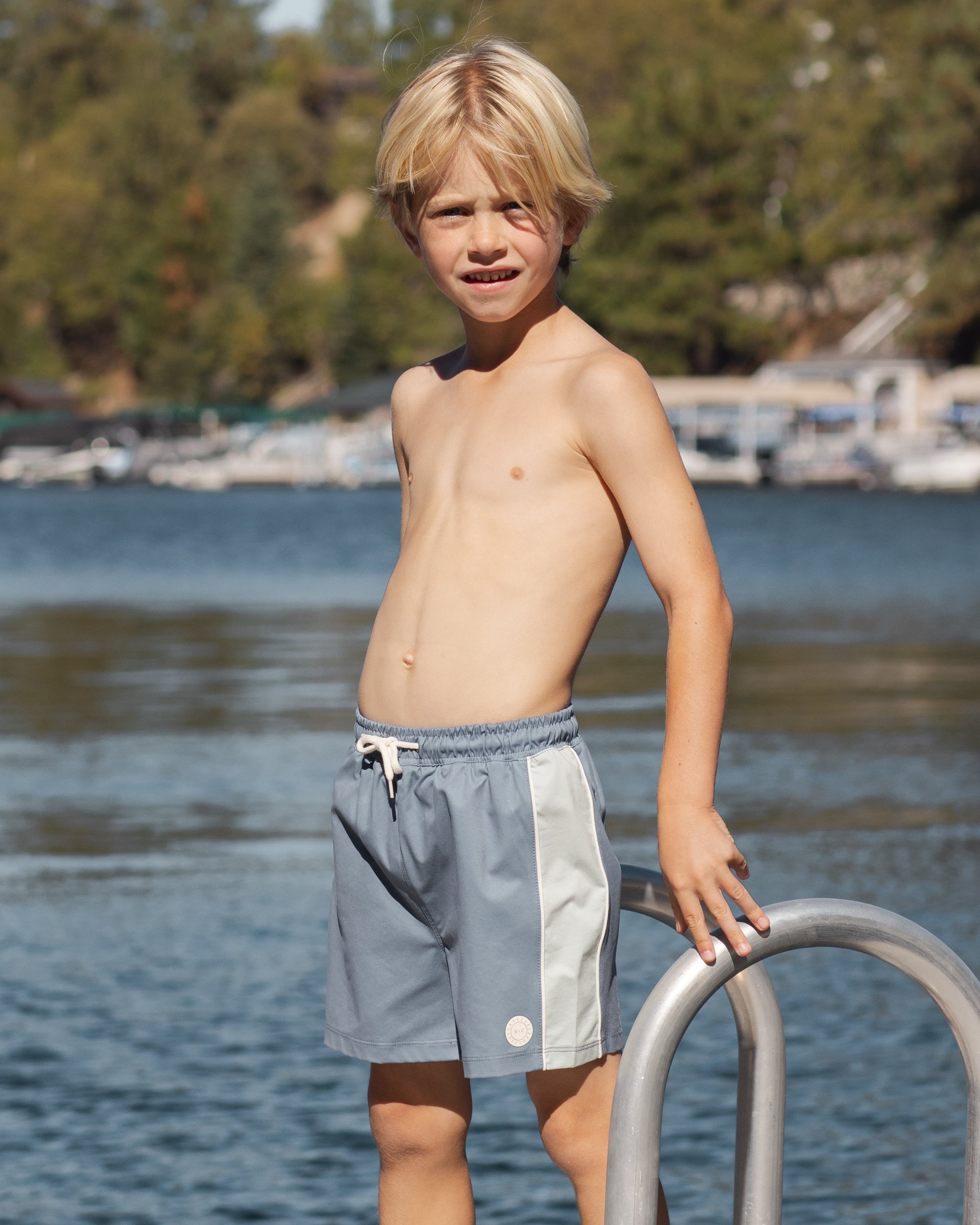 Paneled Boardshort || Marine