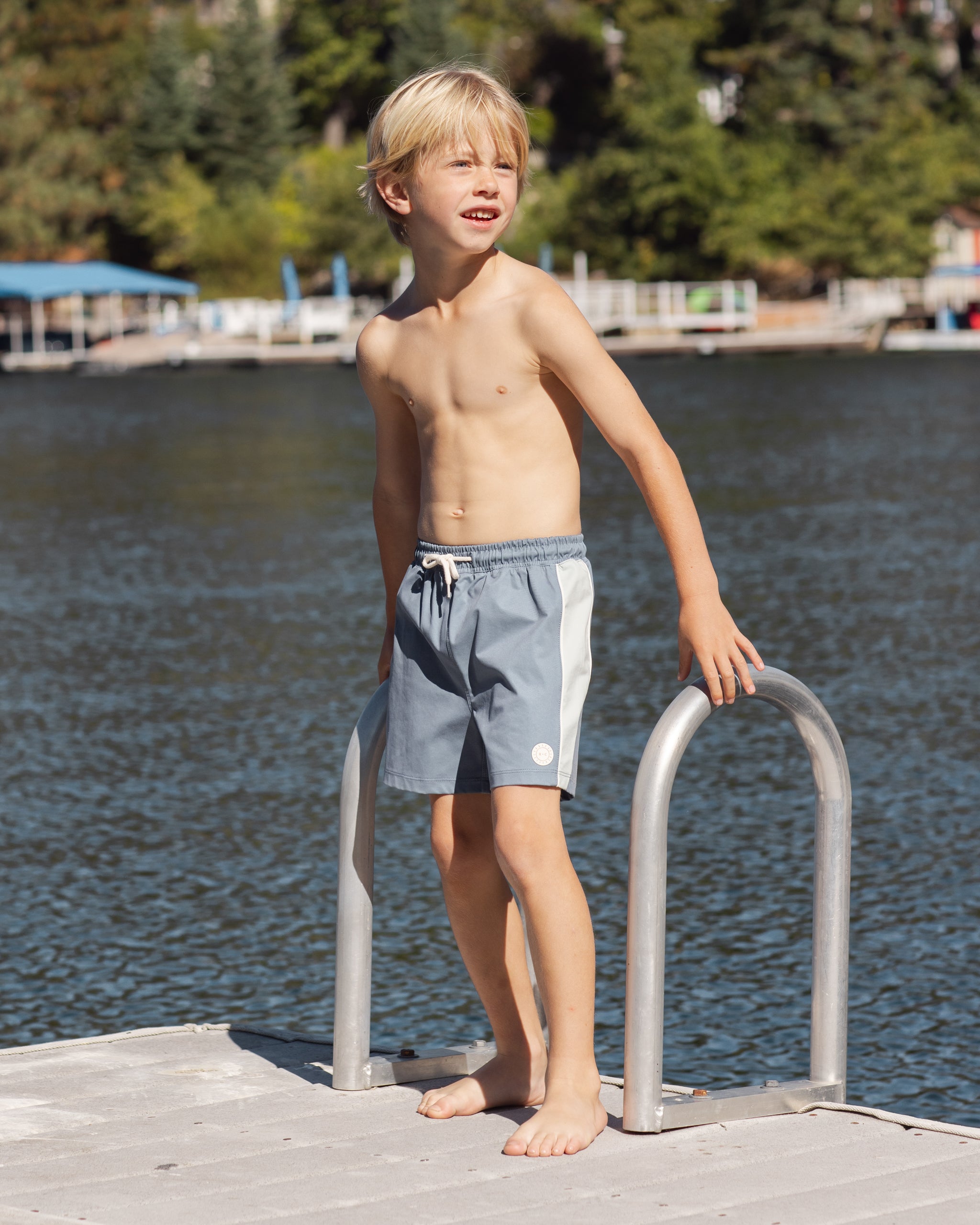 Paneled Boardshort || Marine