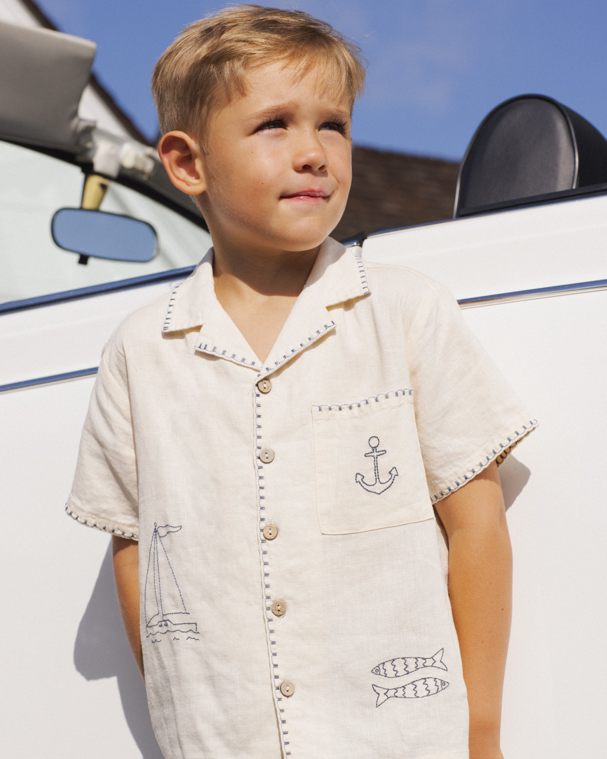 Lapel Collar Shirt || Sailor