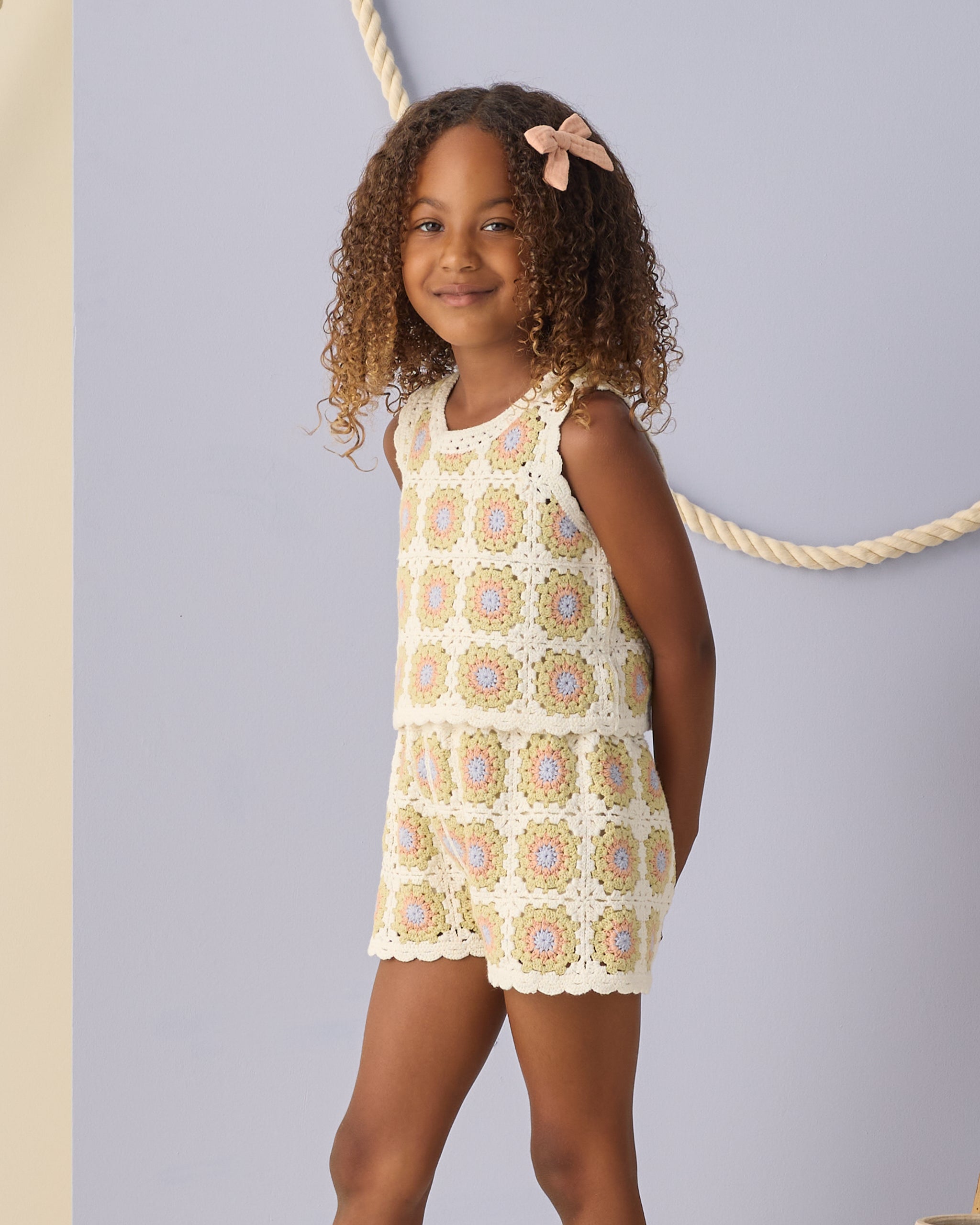 Crochet Tank Set || Citron Daisy Check