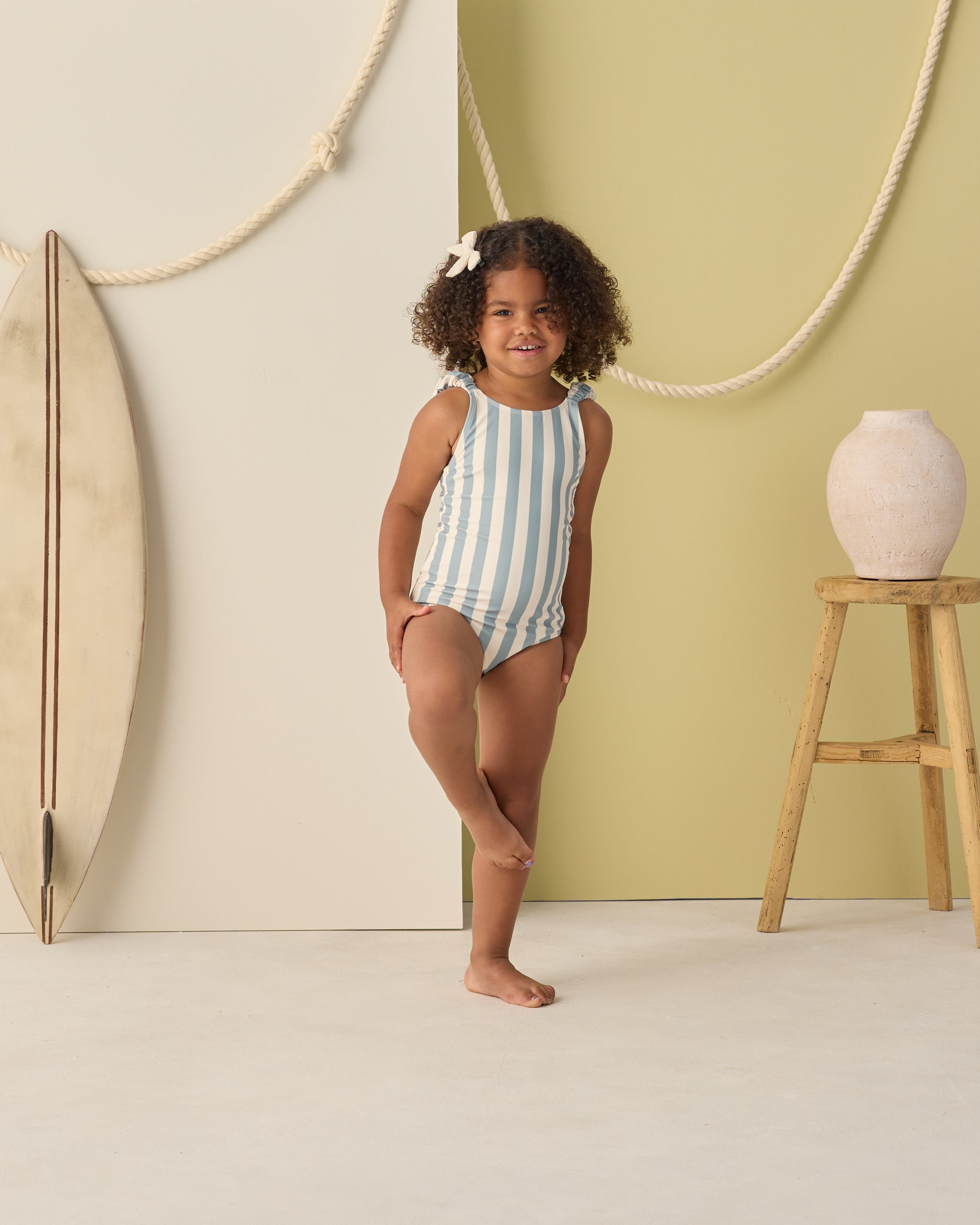 Scrunch One-Piece || Green Stripe
