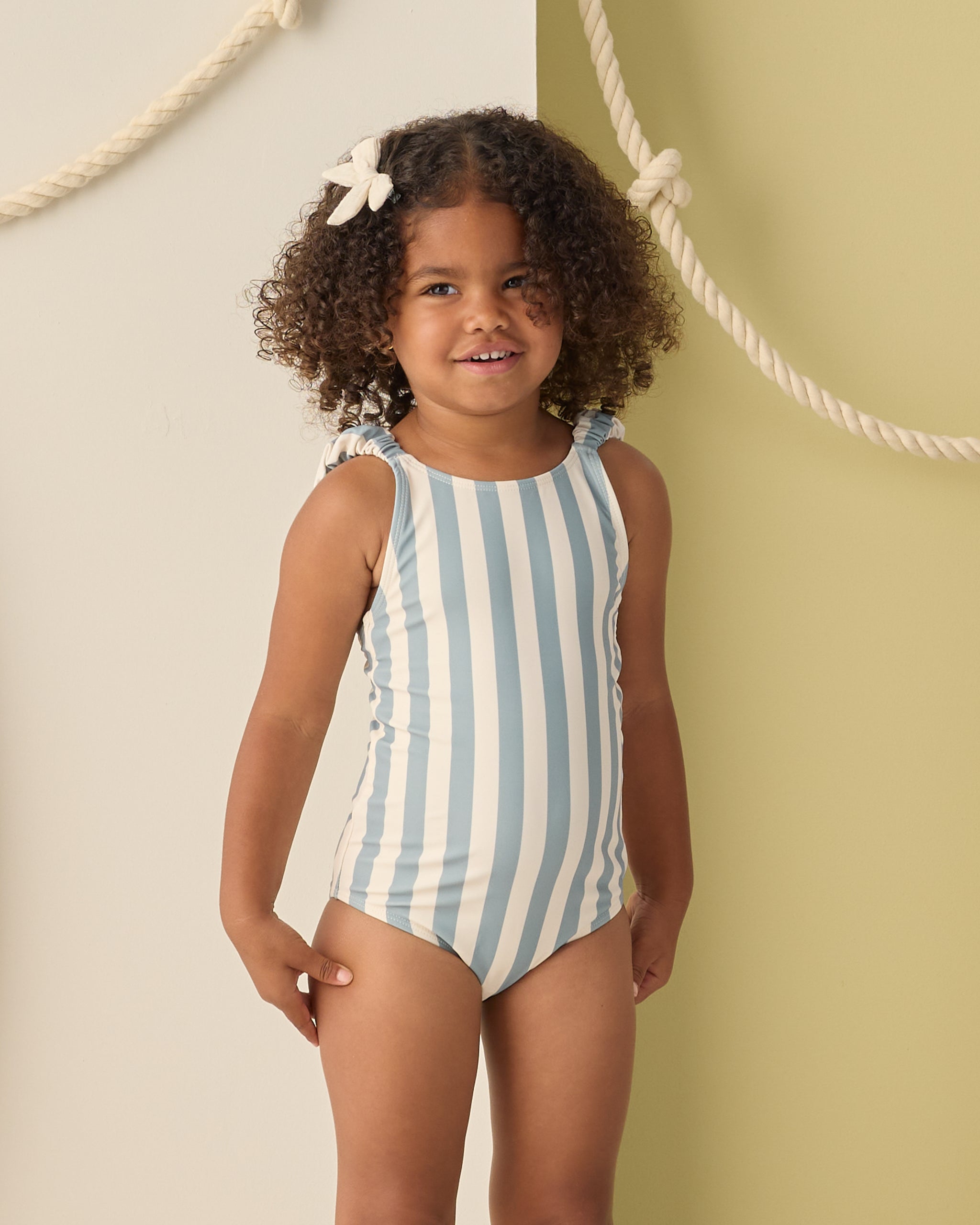Scrunch One-Piece || Green Stripe
