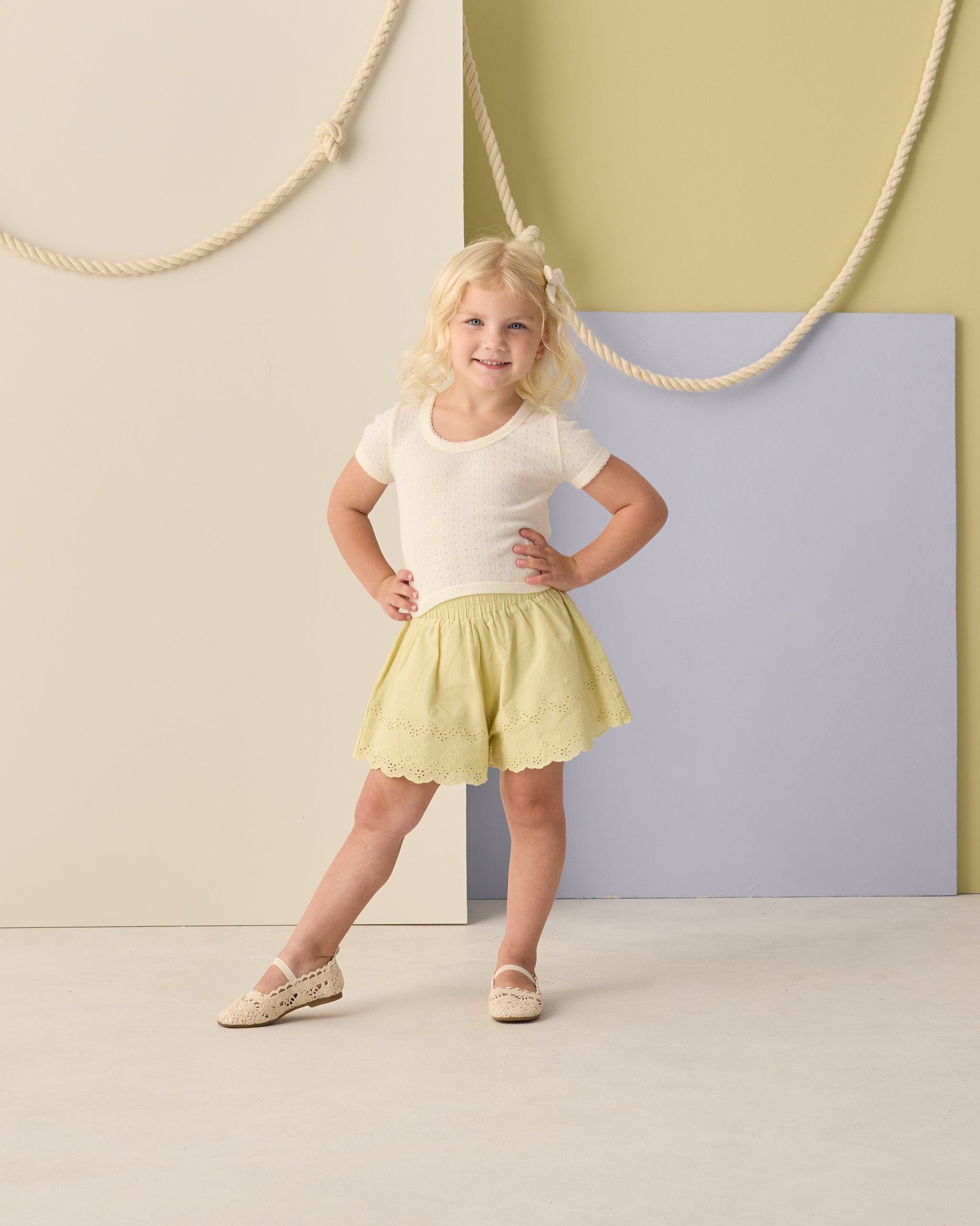 Pointelle Tee || Ivory