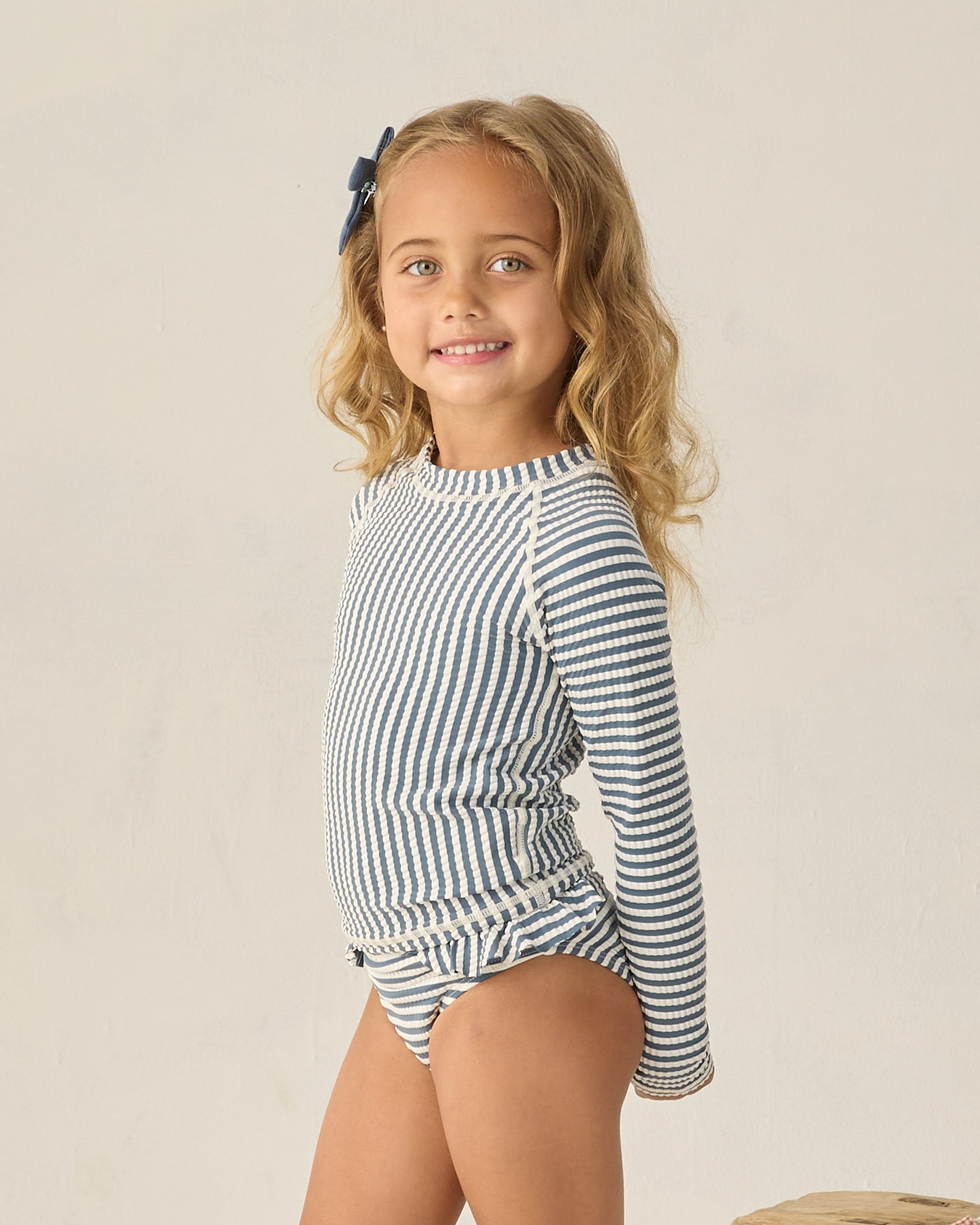 Maryn Rashguard Set || Navy Stripe