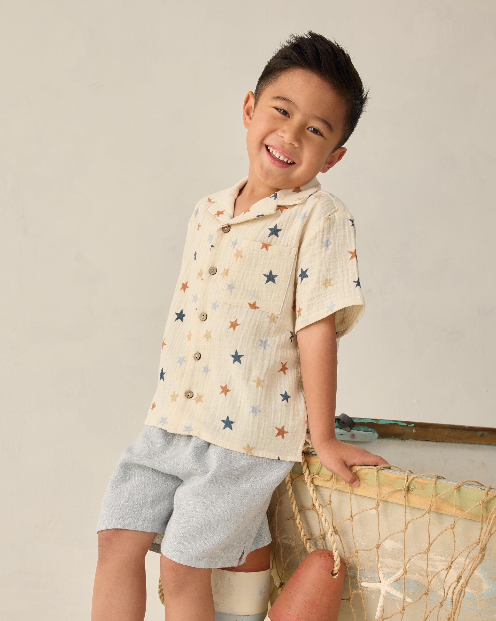 Lapel Collar Shirt || Stars