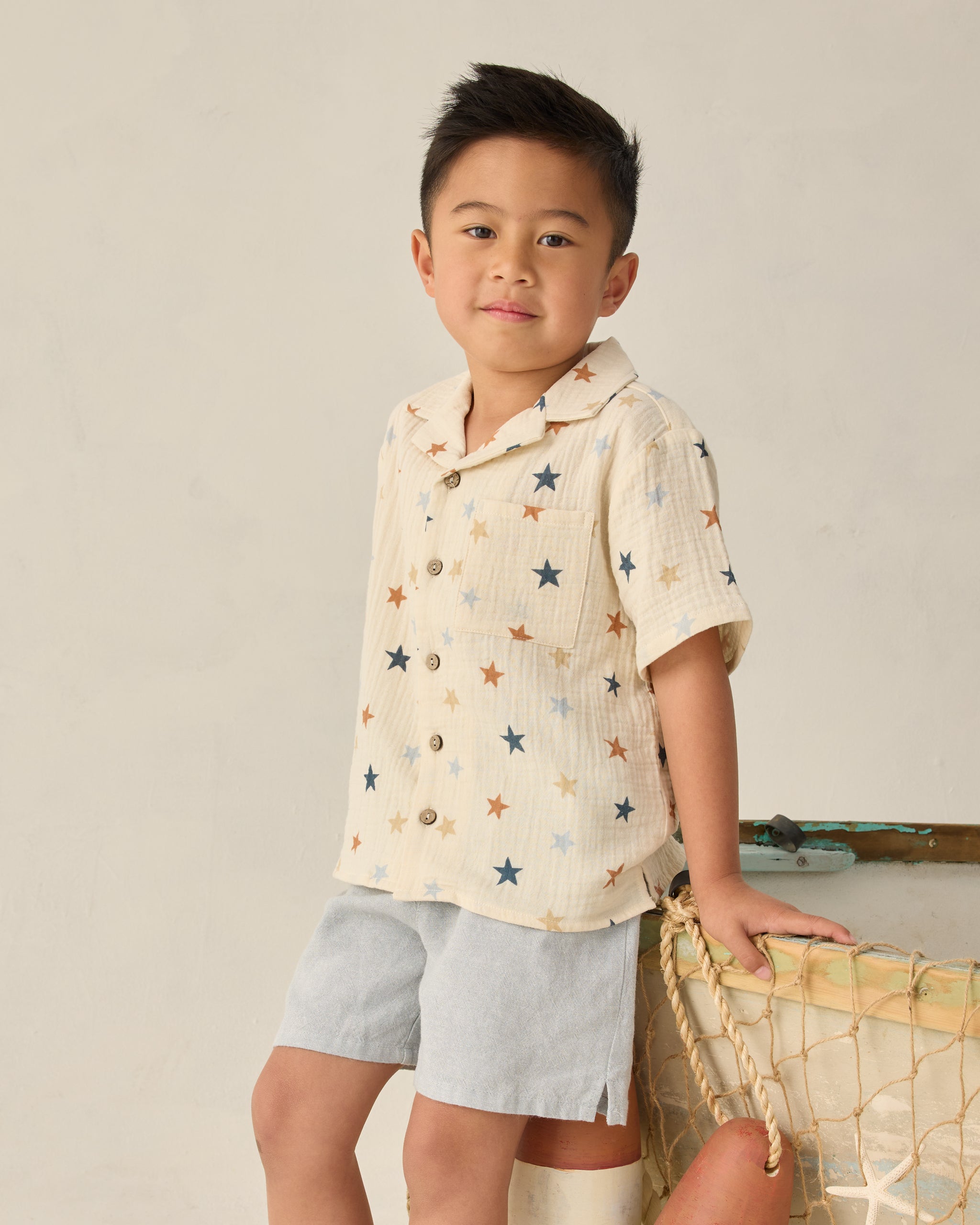 Lapel Collar Shirt || Stars