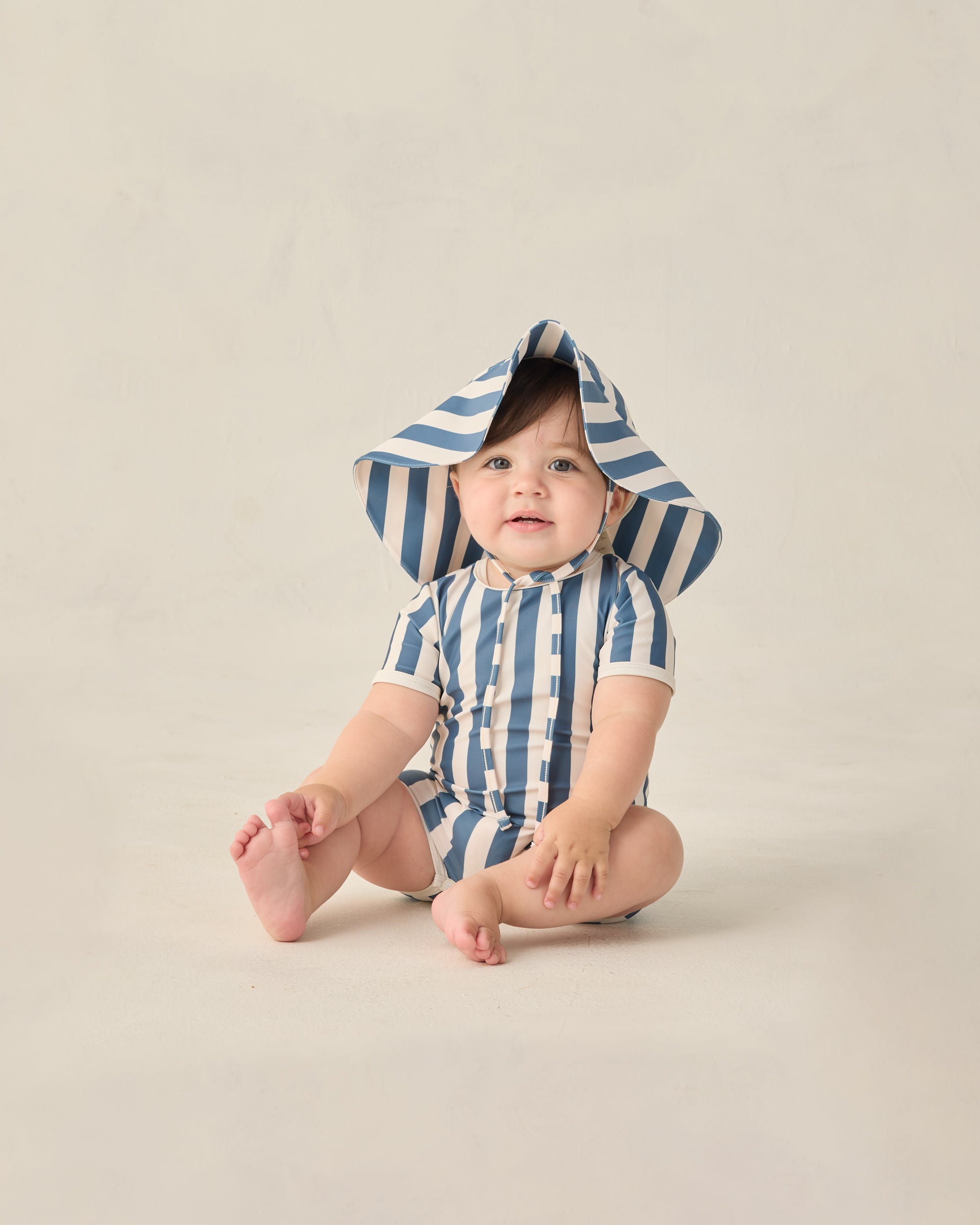 Shorty One-Piece || Navy Stripe
