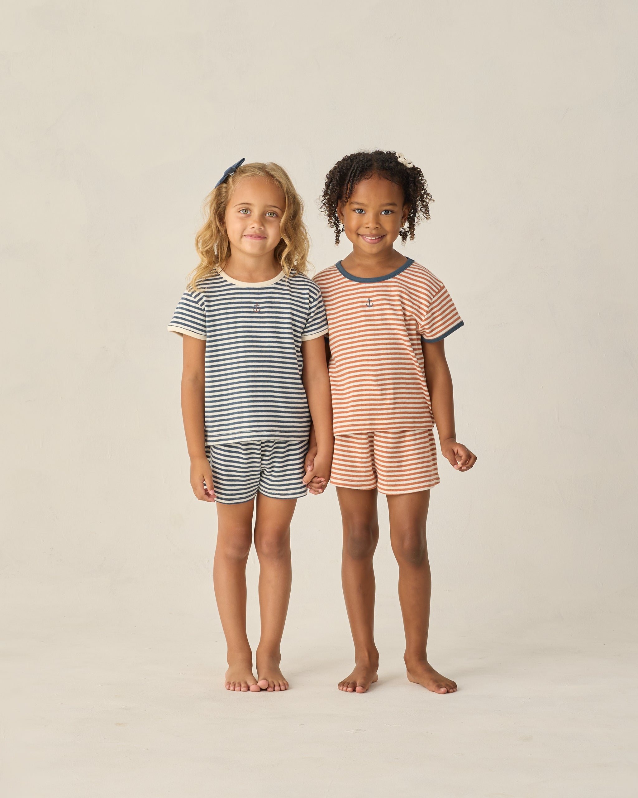 Pointelle Tee || Poppy Stripe