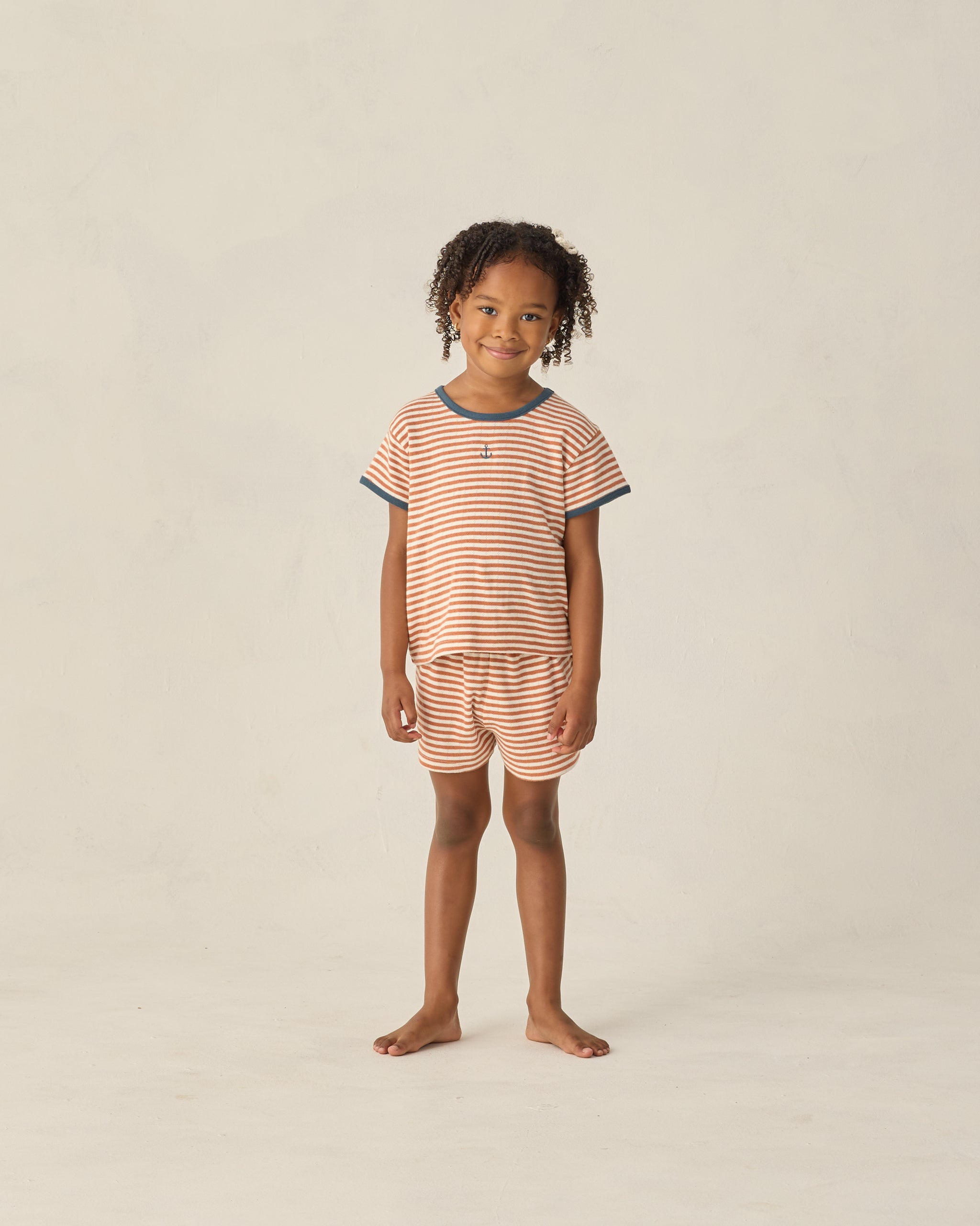 Pointelle Shorts || Poppy Stripe