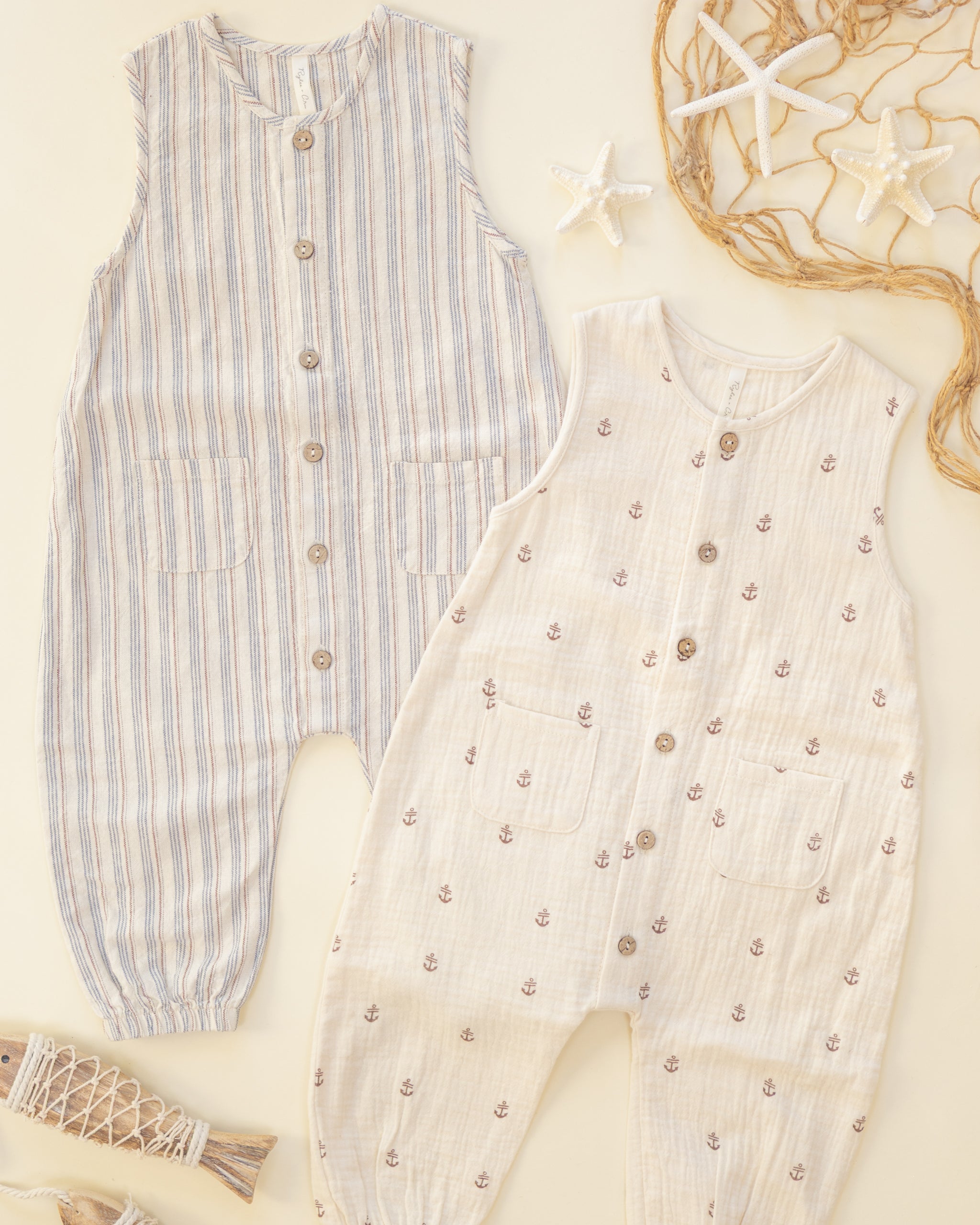 Woven Jumpsuit || Nautical Stripe