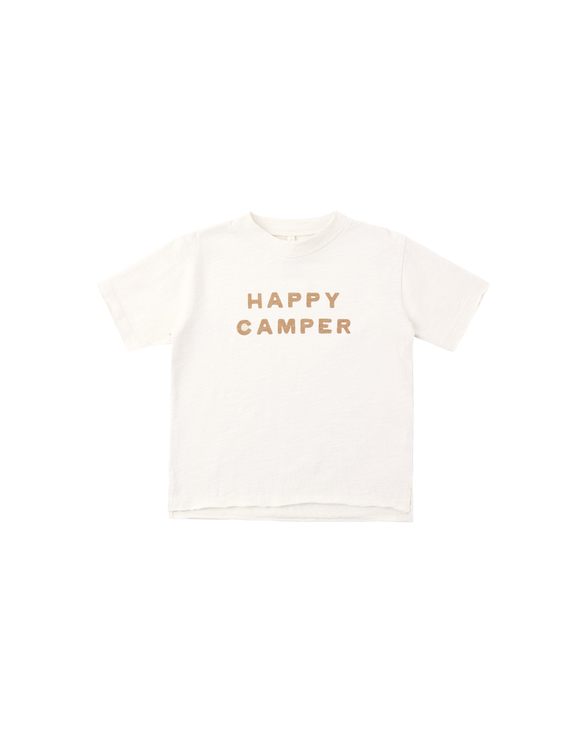 Raw Edge Tee Happy Camper - Natural