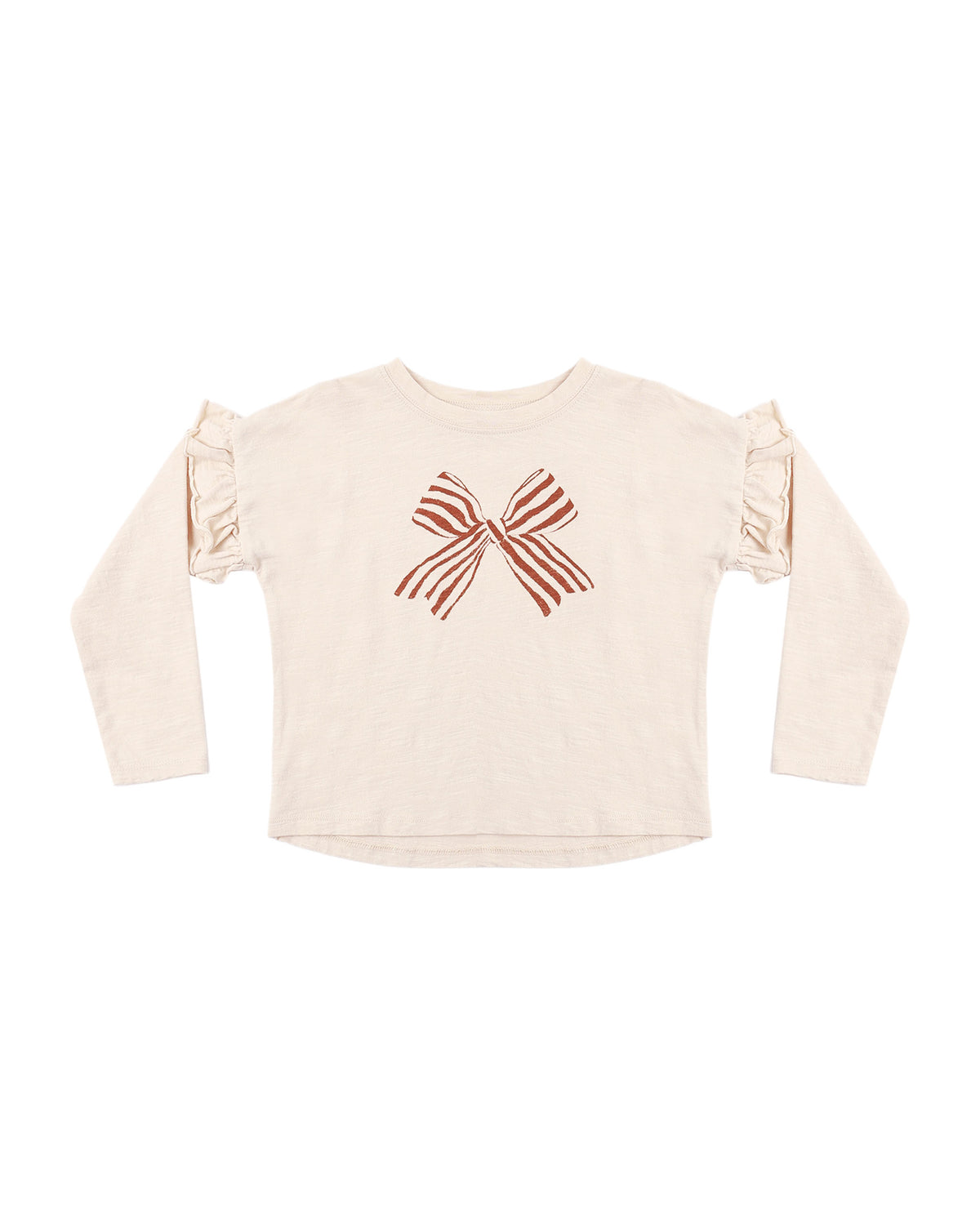 Ruffle Long Sleeve Tee - Bow Antique