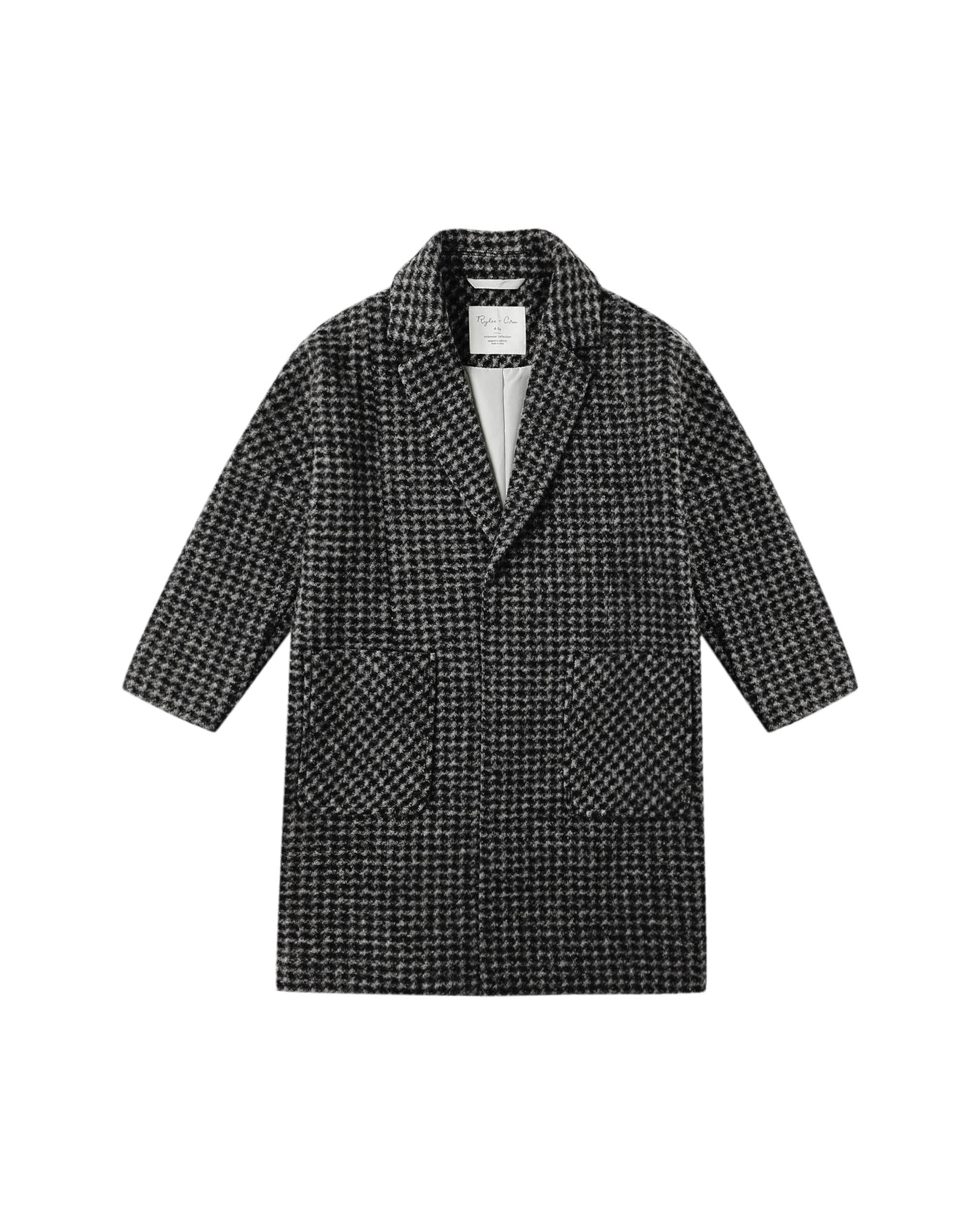 Longline Coat || Micro Check